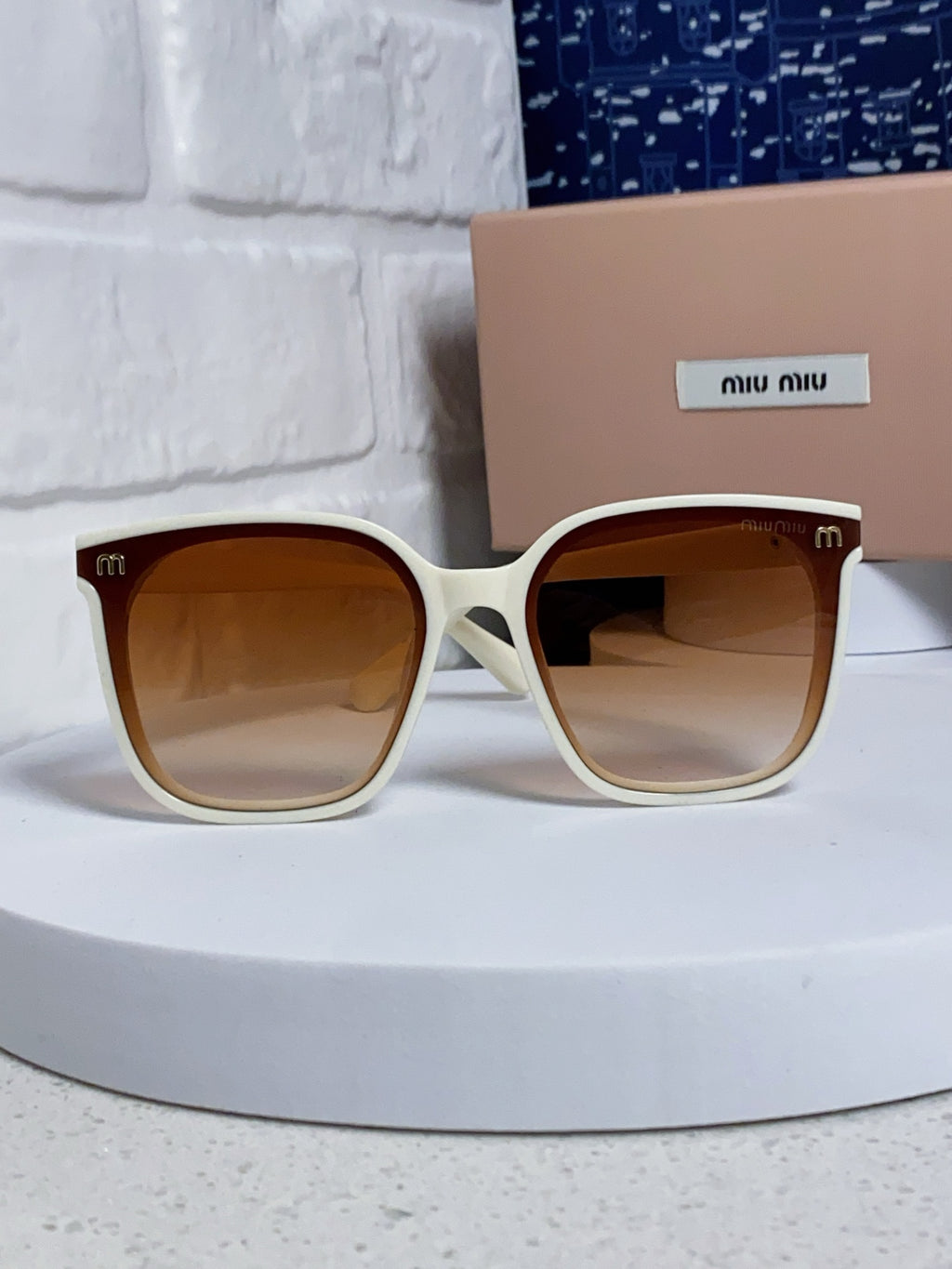 Miu Miu Round Brown Lens Sunglasses for Women - 487667 - detail image 2
