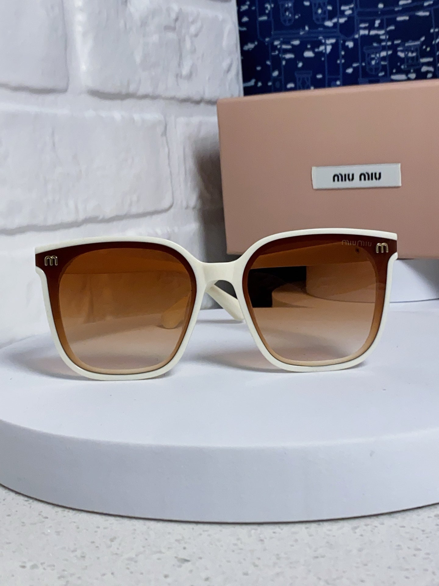 Miu Miu Round Brown Lens Sunglasses for Women - 487667 - detail image 2
