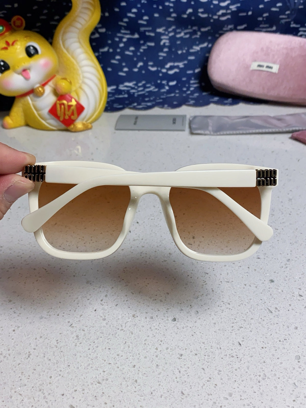 Miu Miu Round Brown Lens Sunglasses for Women - 432669 - detail image 5