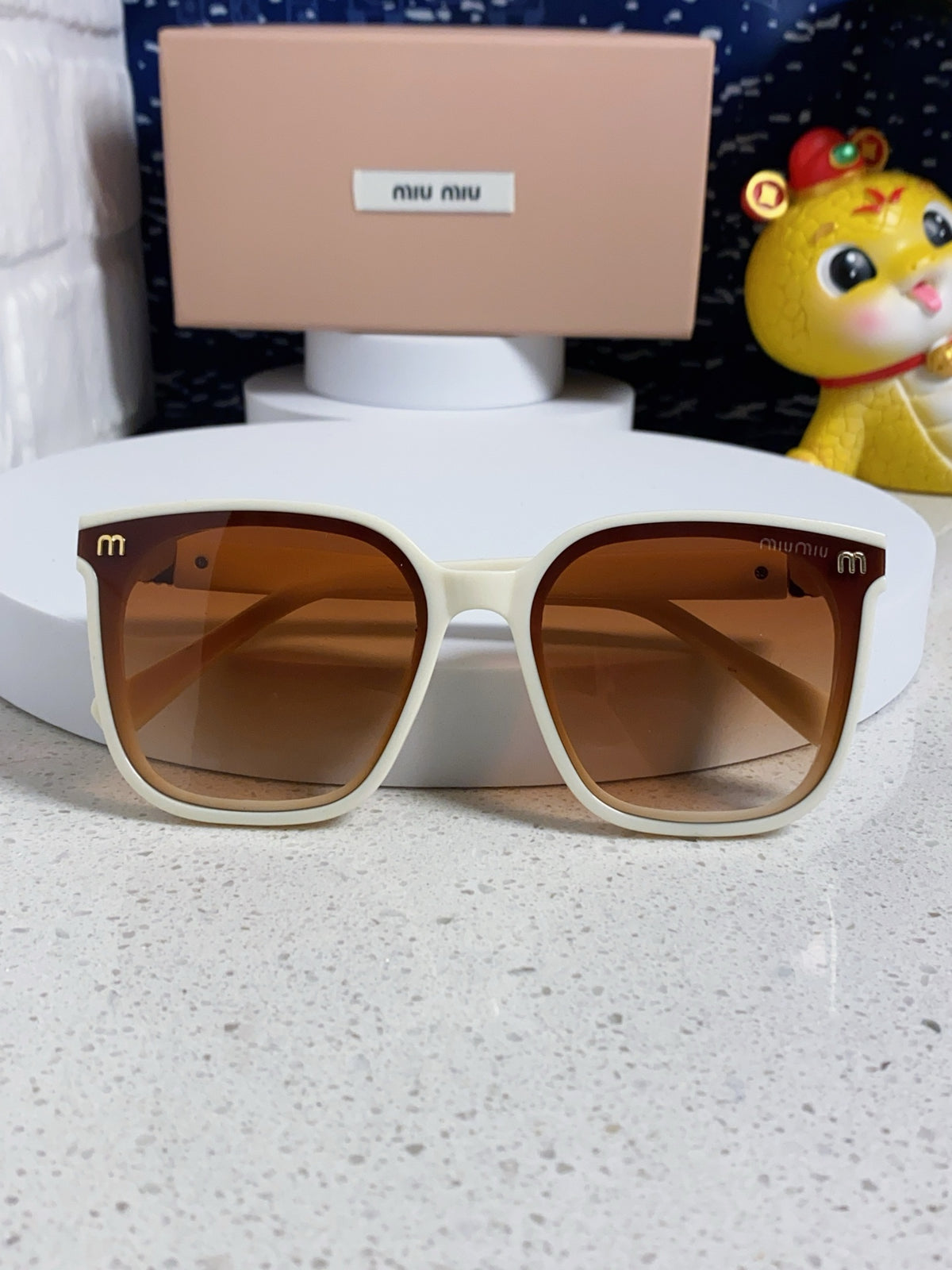 Miu Miu Round Brown Lens Sunglasses for Women - 432669 - detail image 9