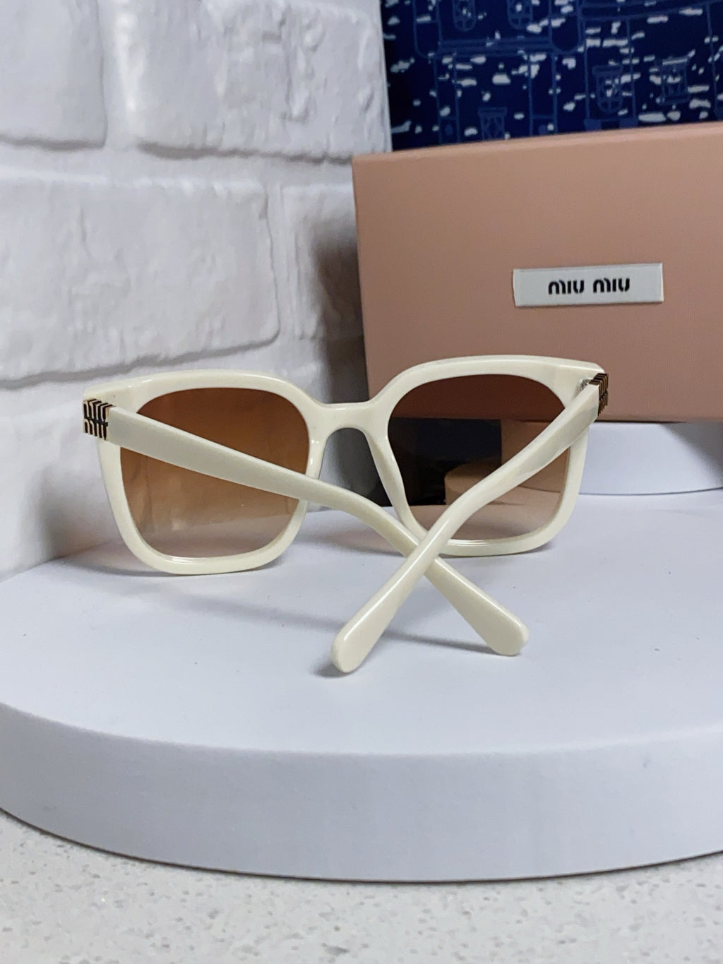 Miu Miu Round Brown Lens Sunglasses for Women - 487667 - detail image 3