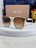 Miu Miu Round Brown Lens Sunglasses for Women - 432669