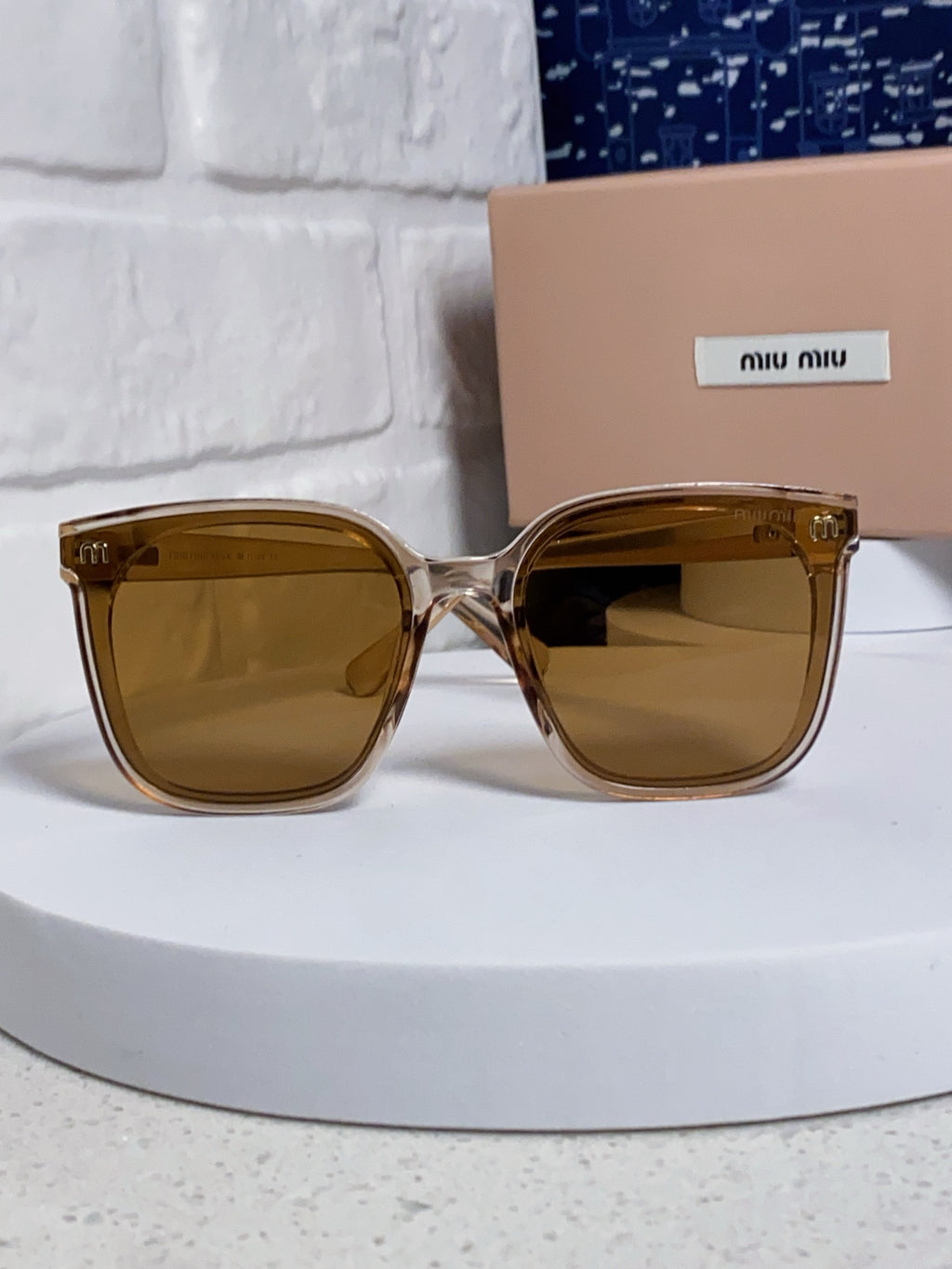 Miu Miu Round Brown Lens Sunglasses for Women - 487668 - detail image 2