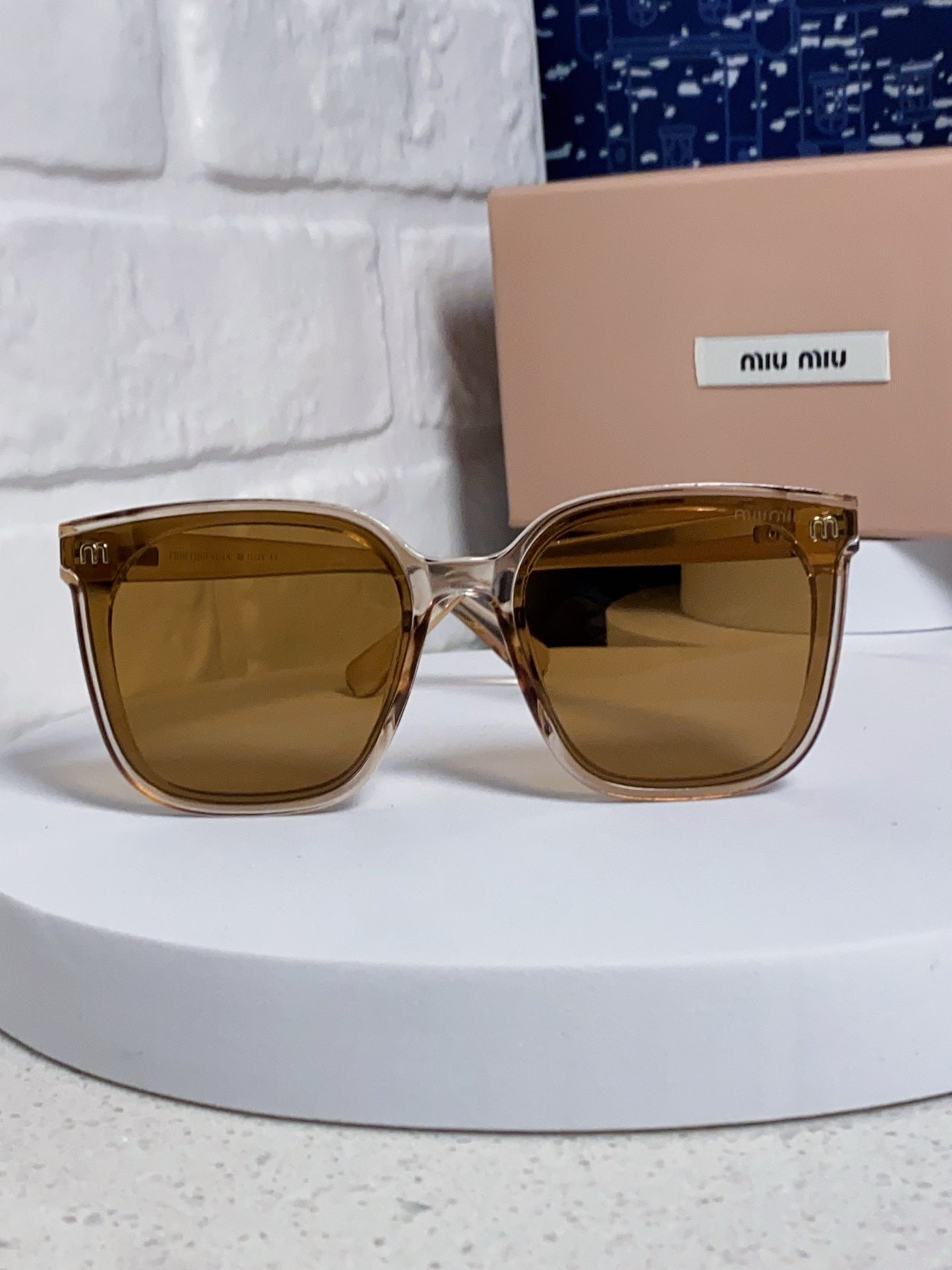 Miu Miu Round Brown Lens Sunglasses for Women - 432670 - detail image 2