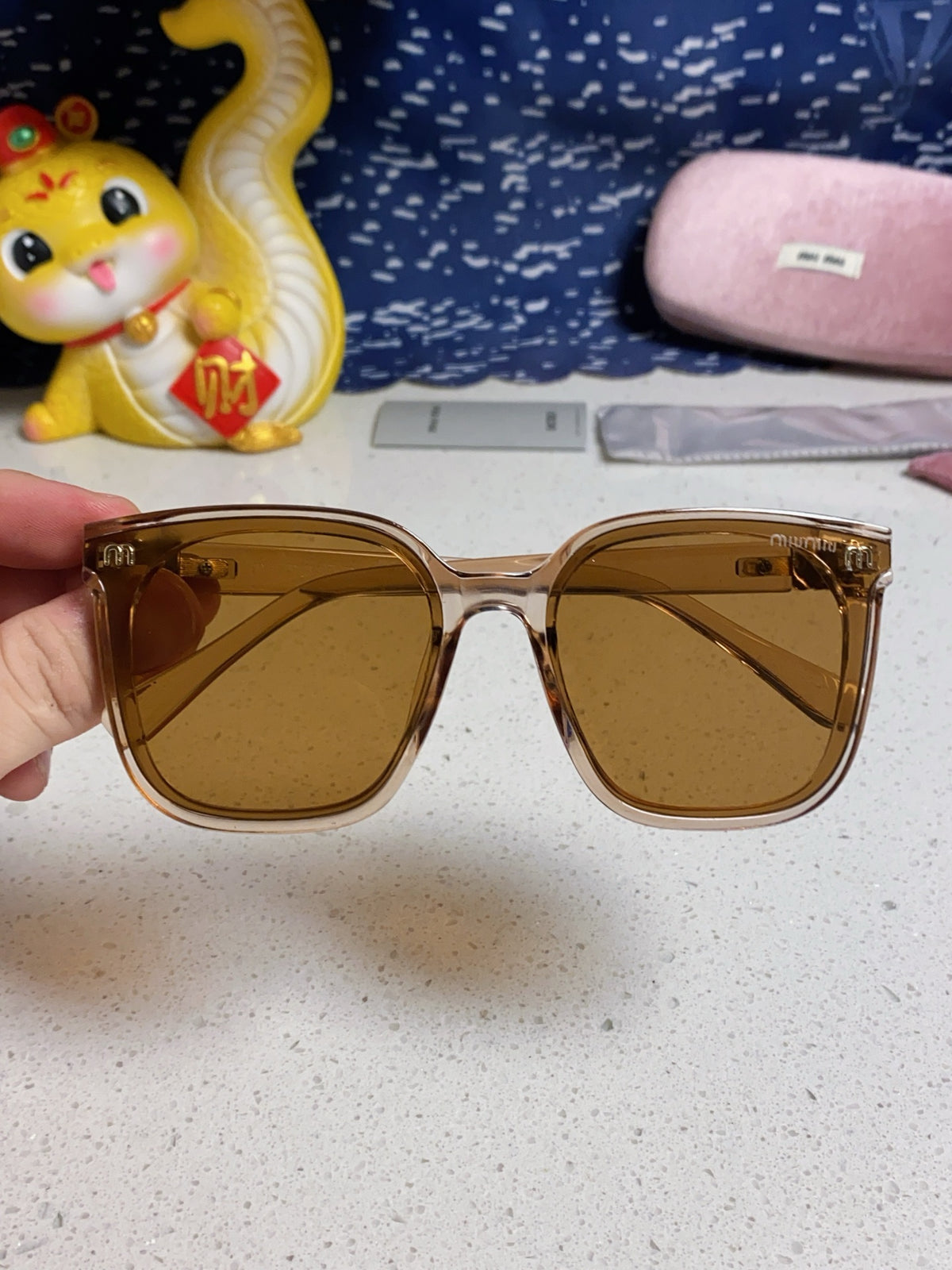 Miu Miu Round Brown Lens Sunglasses for Women - 432670 - detail image 4