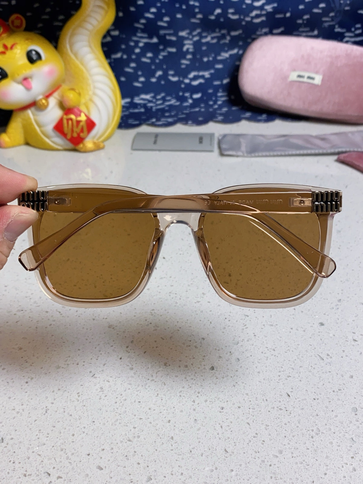 Miu Miu Round Brown Lens Sunglasses for Women - 432670 - detail image 5