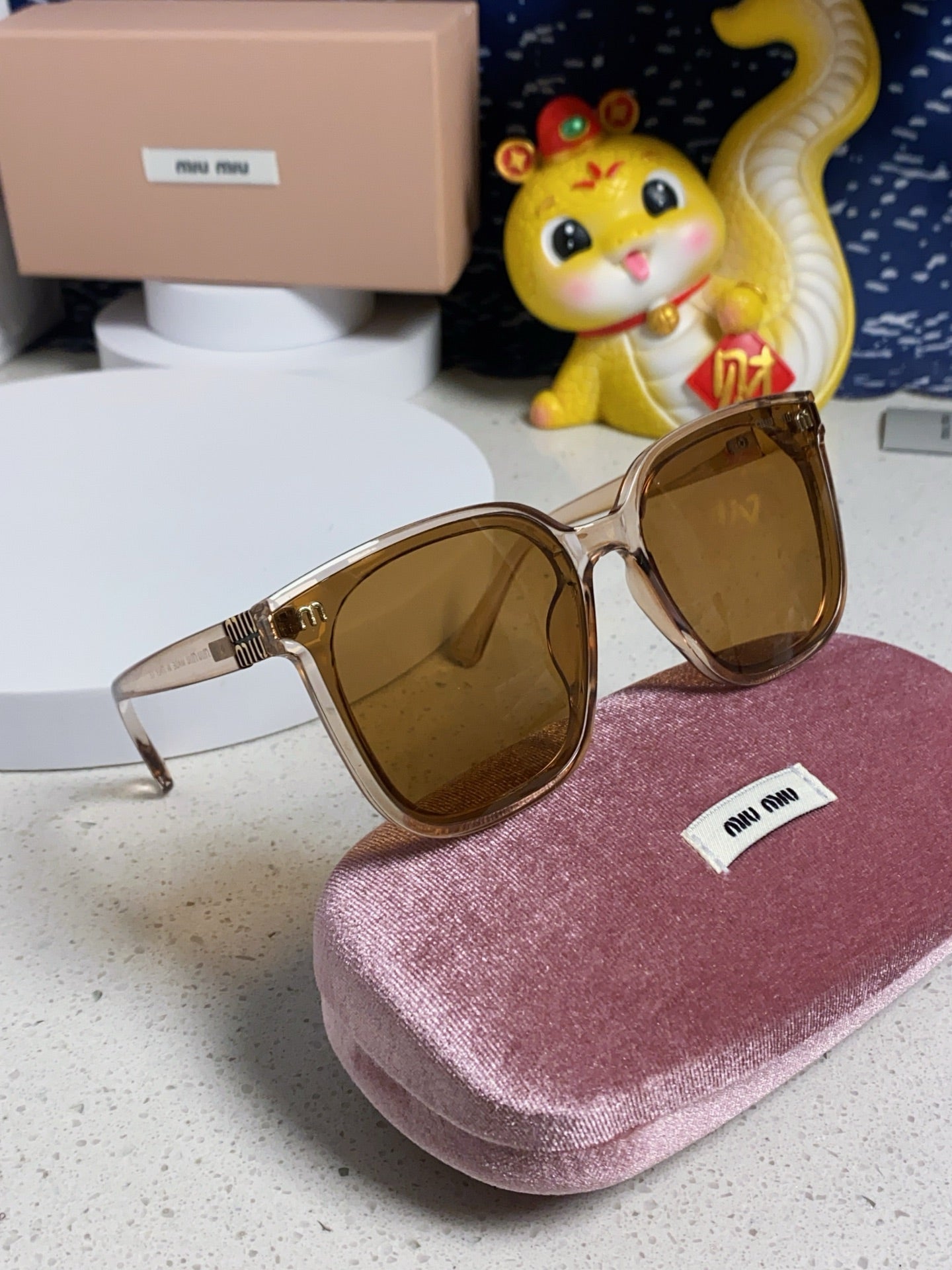 Miu Miu Round Brown Lens Sunglasses for Women - 487668 - detail image 10