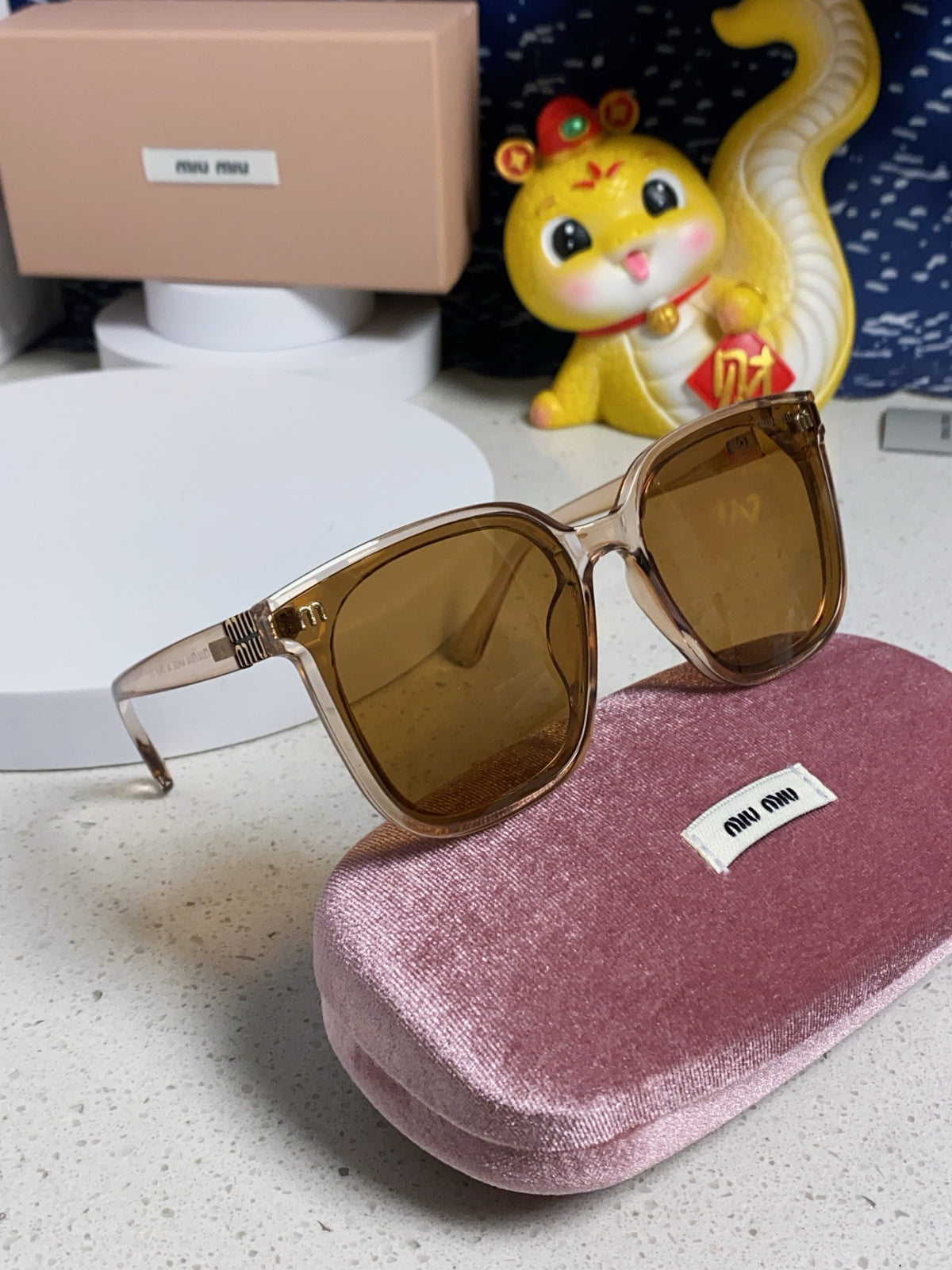 Miu Miu Round Brown Lens Sunglasses for Women - 432670 - detail image 10
