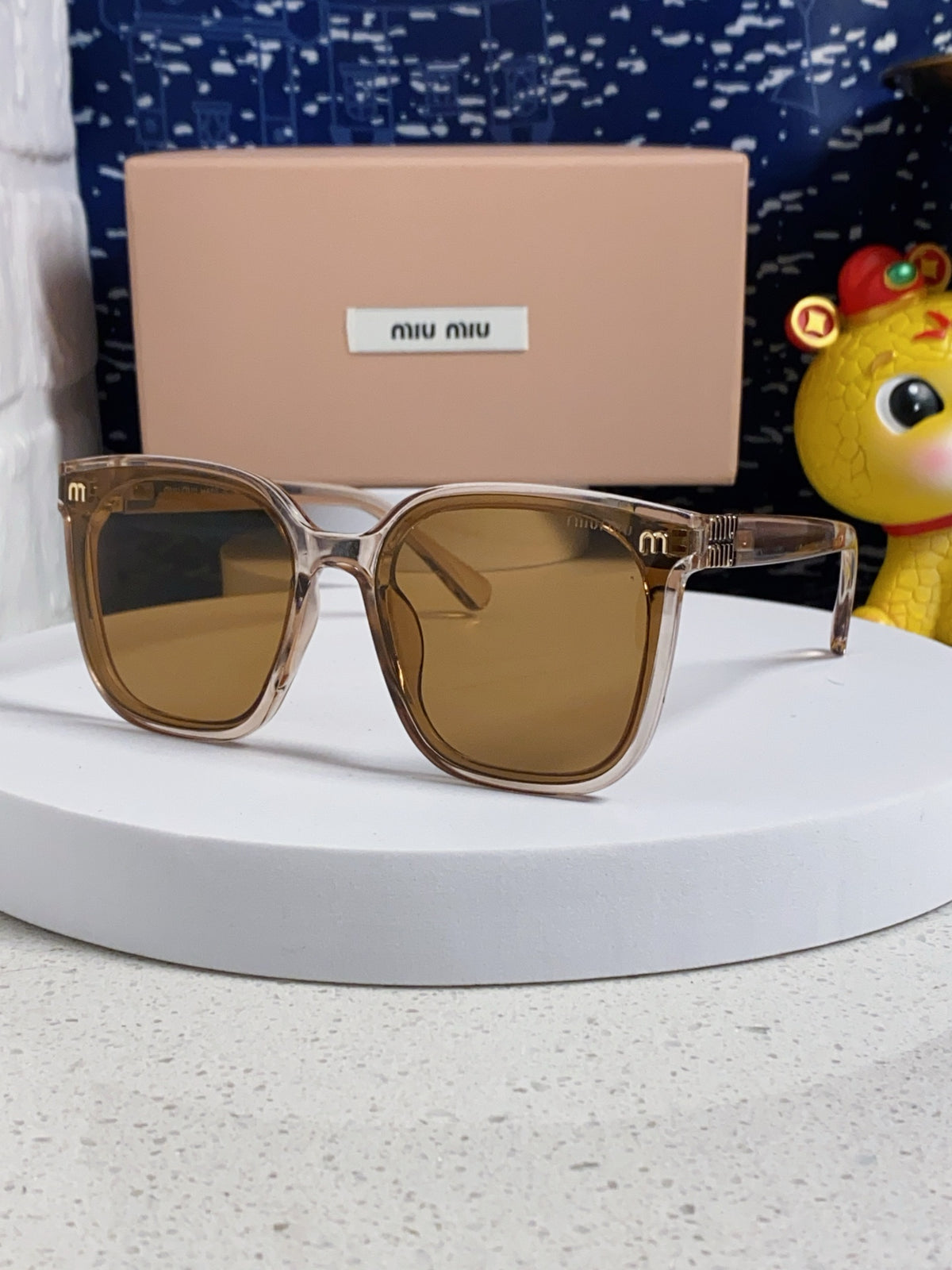 Miu Miu Round Brown Lens Sunglasses for Women - 432670