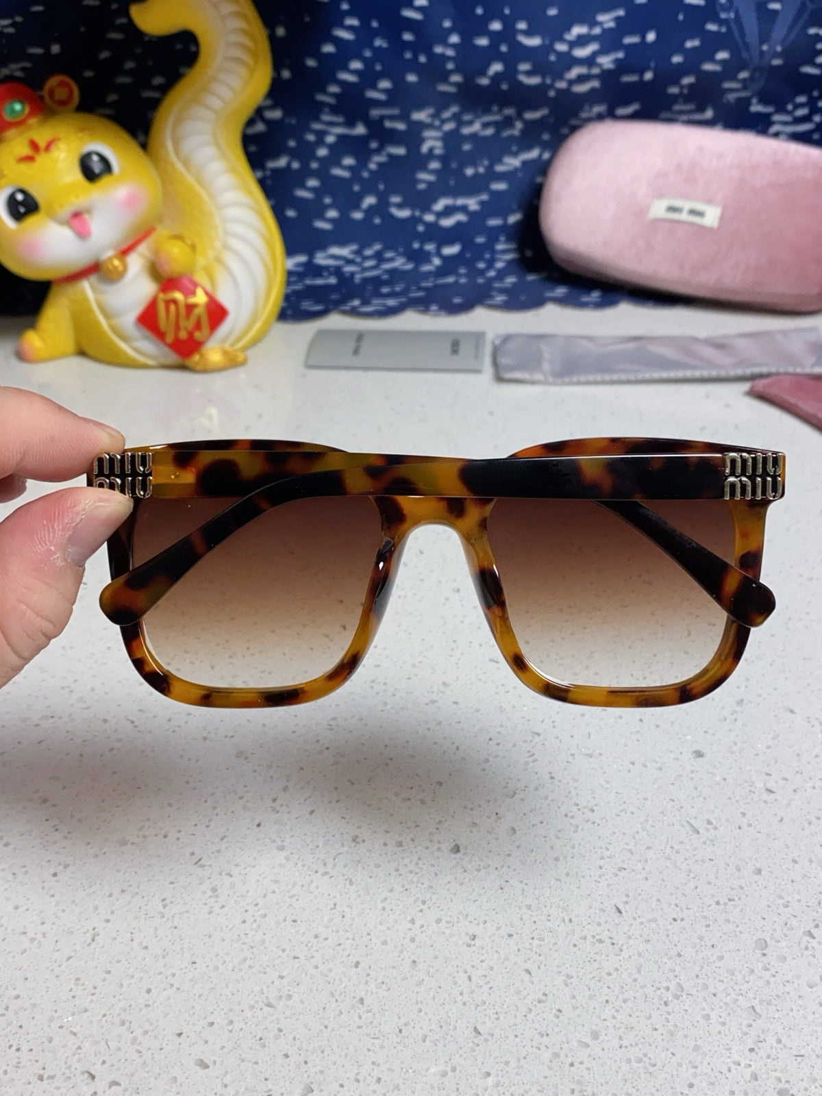Miu Miu Round Brown Lens Sunglasses for Women - 432671 - detail image 5