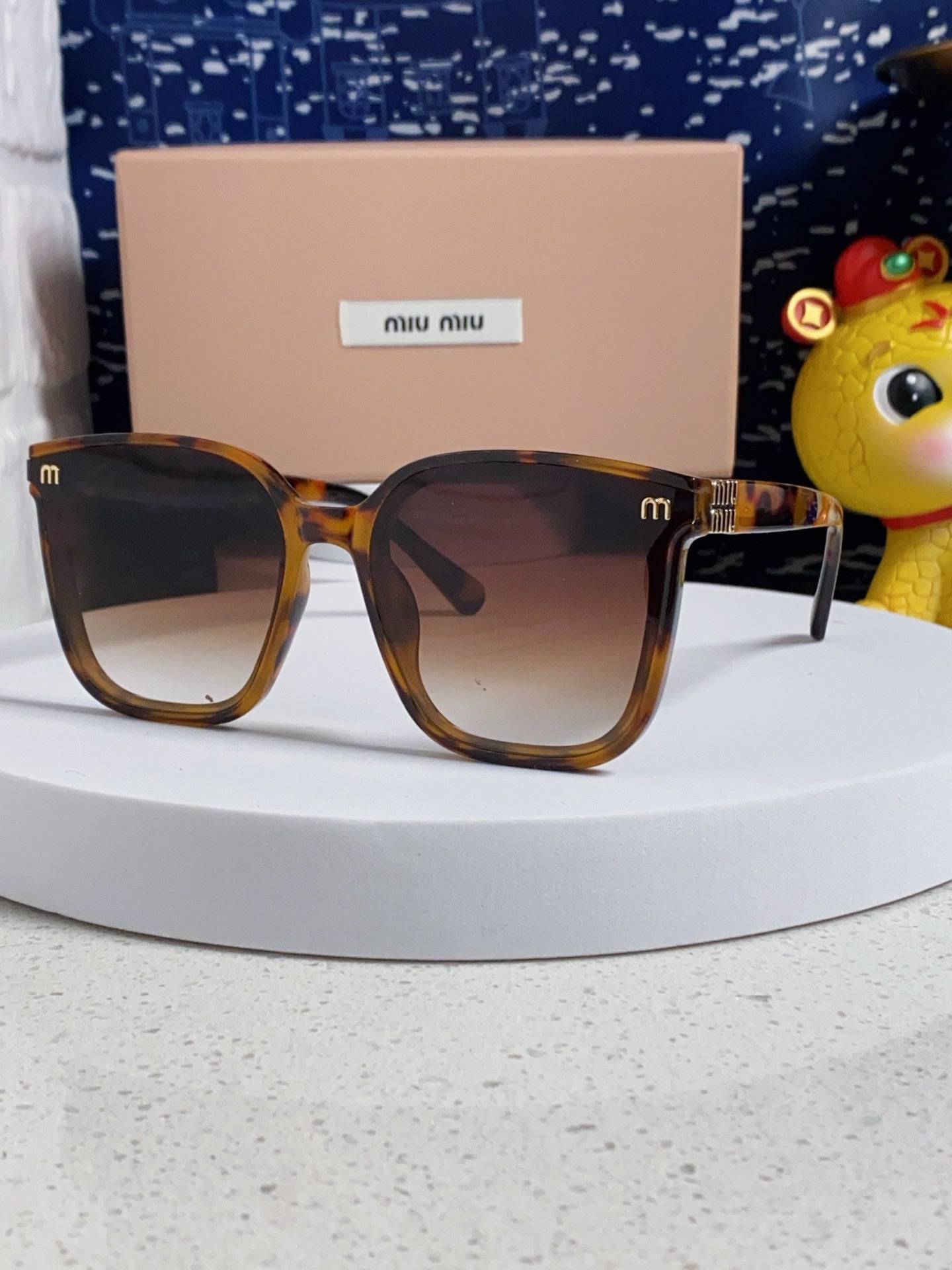 Miu Miu Round Brown Lens Sunglasses for Women - 432671