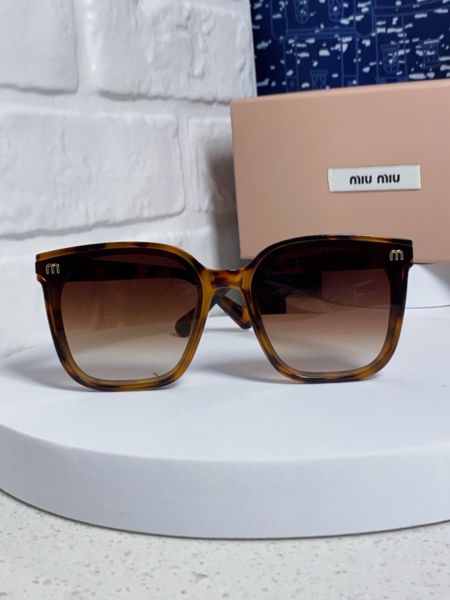 Miu Miu Round Brown Lens Sunglasses for Women - 432671 - detail image 2