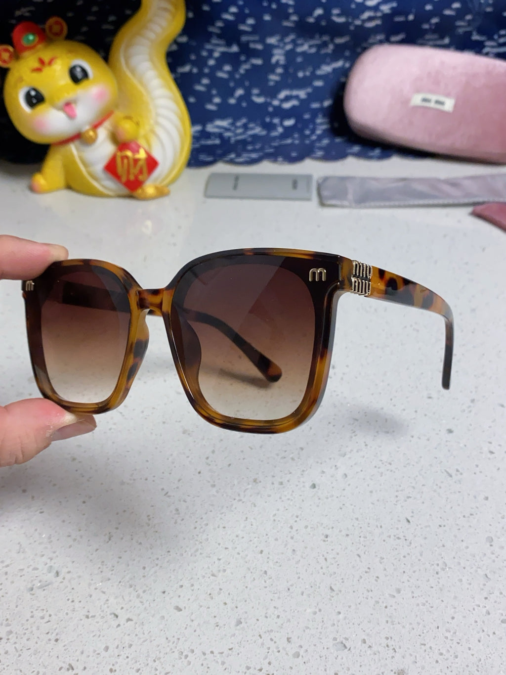 Miu Miu Round Brown Lens Sunglasses for Women - 432671 - detail image 6