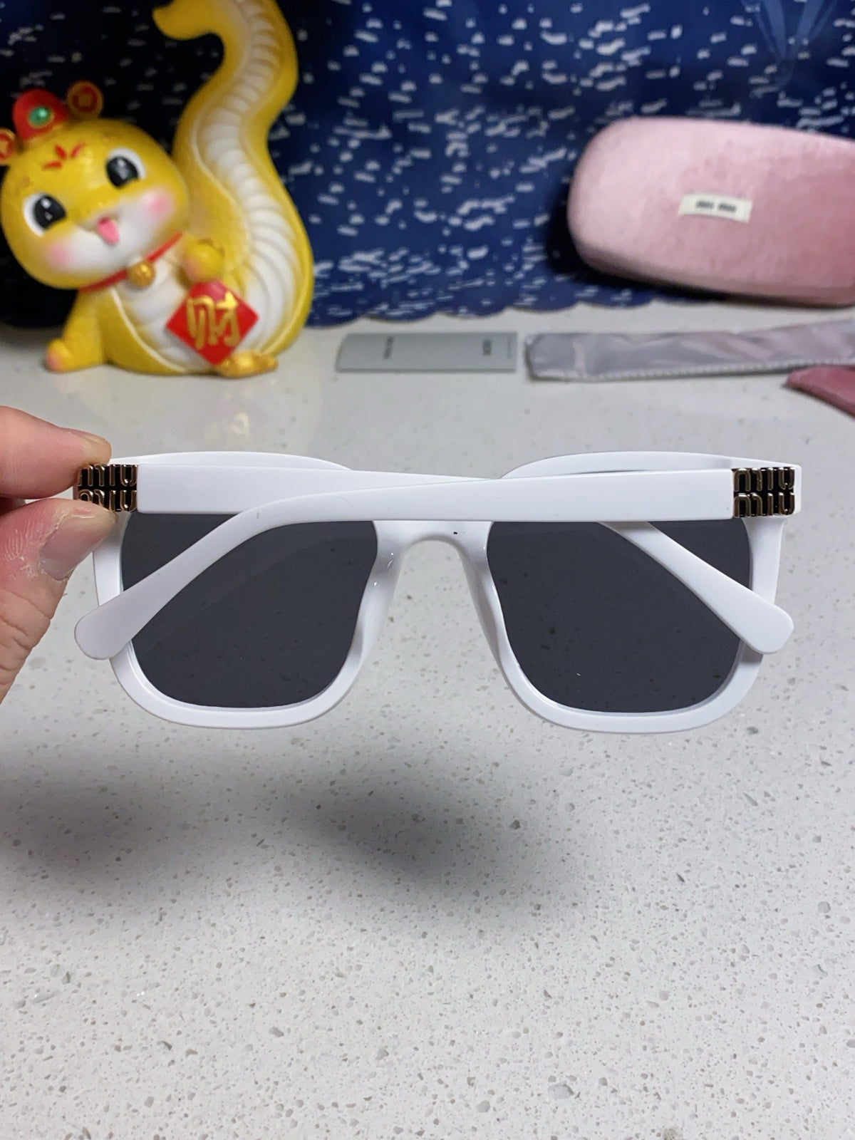 Miu Miu Round Silver Lens Sunglasses for Women - 432672 - detail image 5