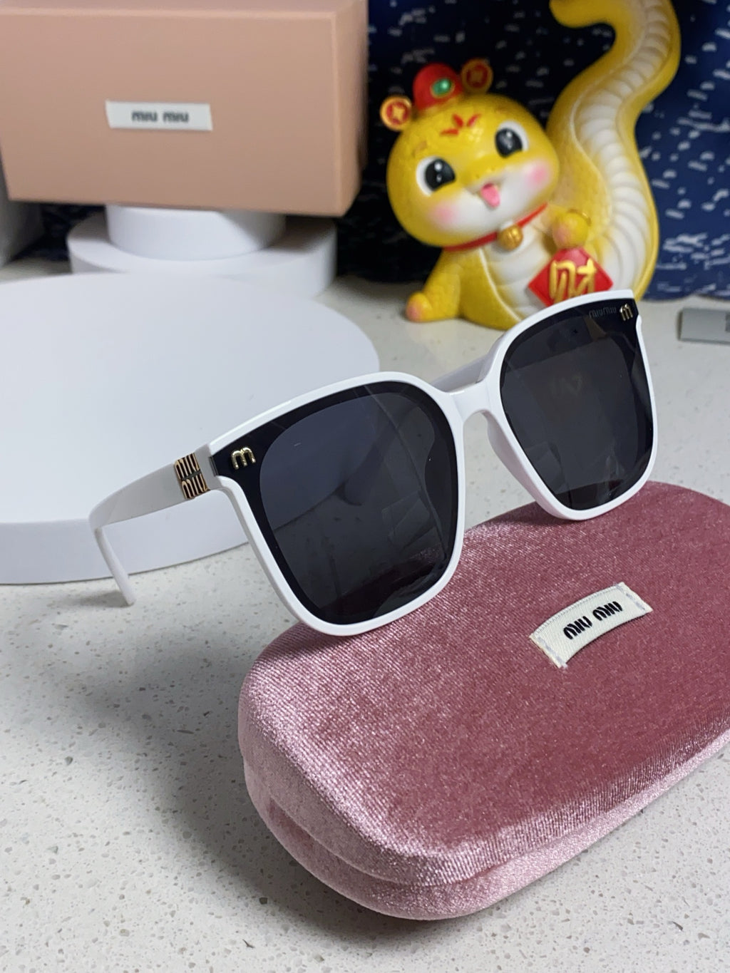 Miu Miu Round Silver Lens Sunglasses for Women - 432672 - detail image 10