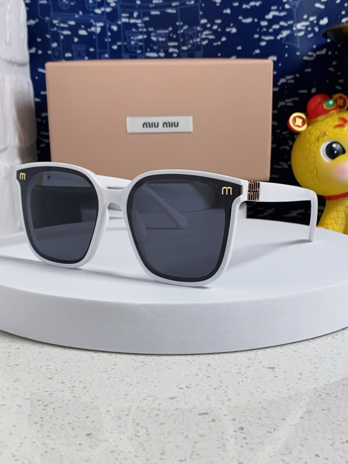 Miu Miu Round Silver Lens Sunglasses for Women - 432672