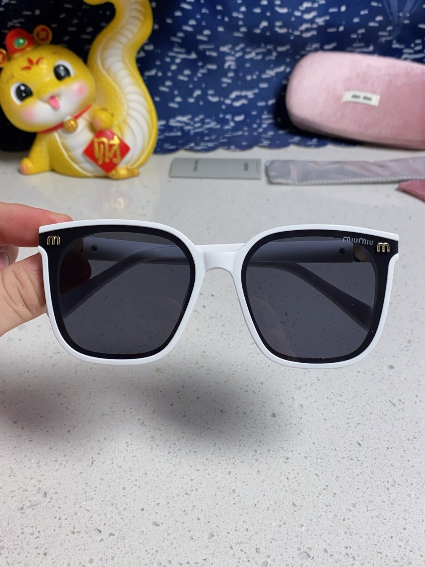 Miu Miu Round Silver Lens Sunglasses for Women - 432672 - detail image 4