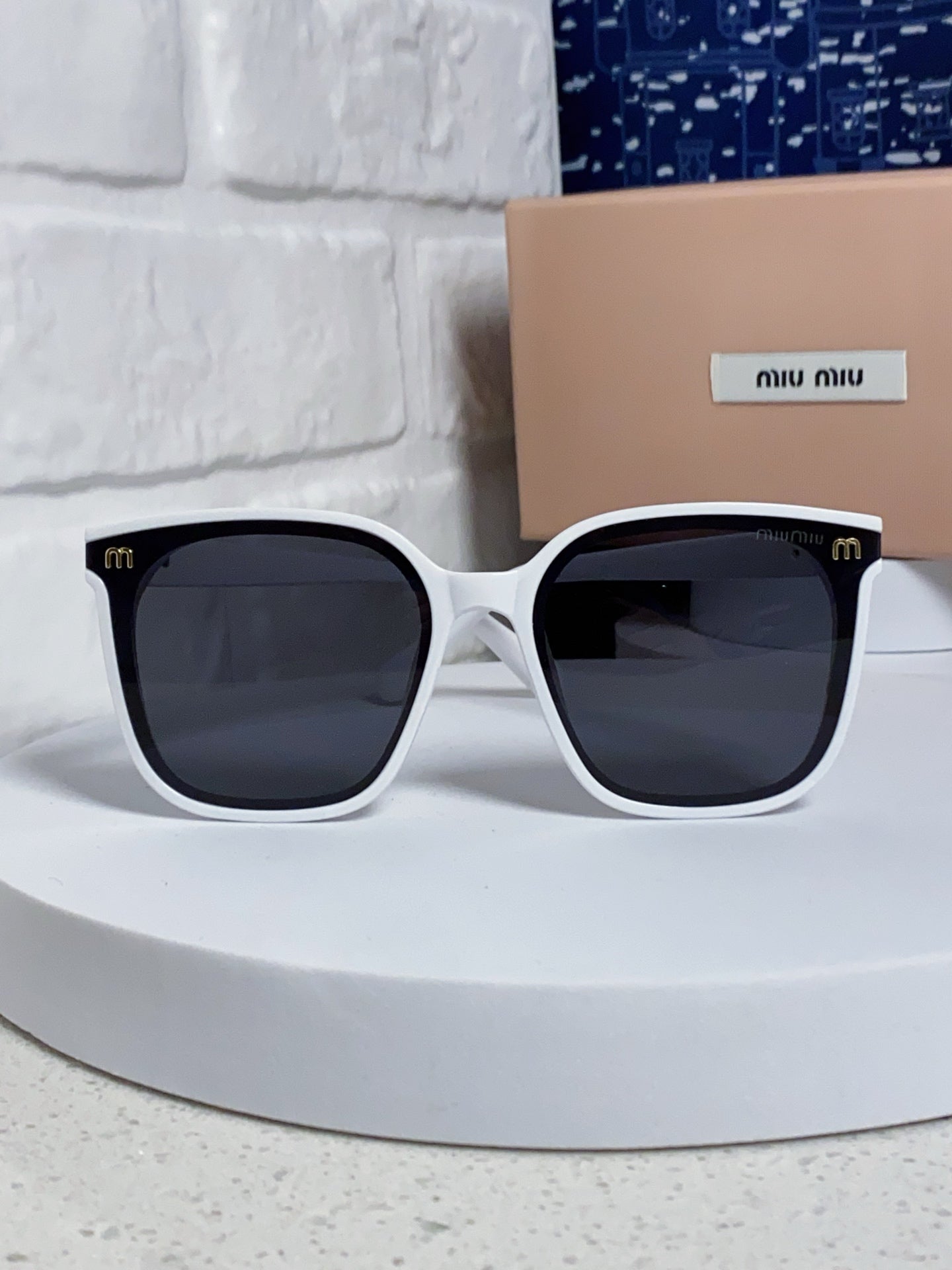 Miu Miu Round Silver Lens Sunglasses for Women - 487670 - detail image 2
