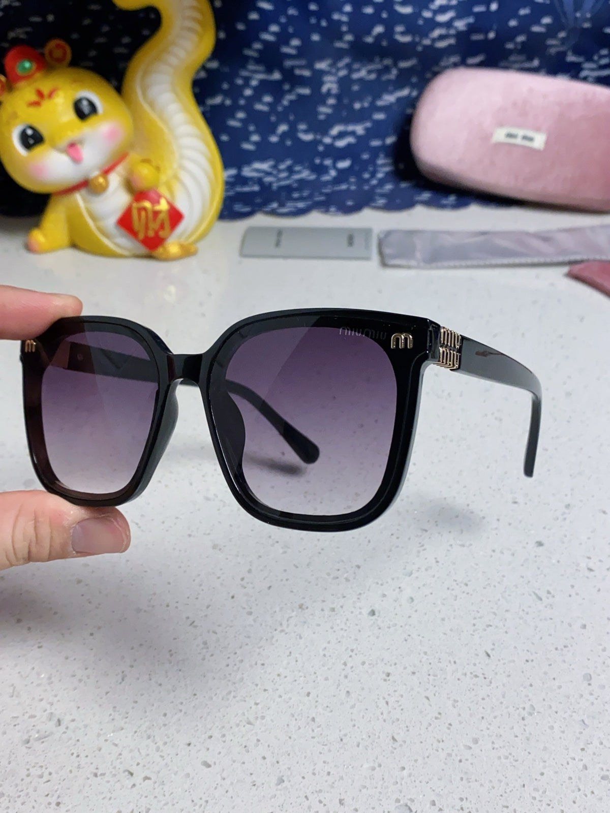 Miu Miu Round Silver Lens Sunglasses for Women - 432673 - detail image 6