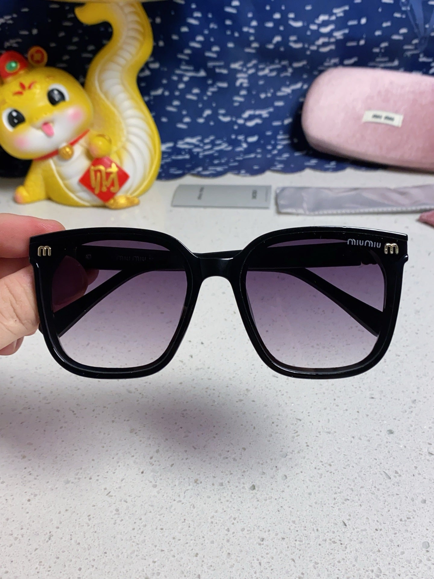 Miu Miu Round Silver Lens Sunglasses for Women - 487671 - detail image 4