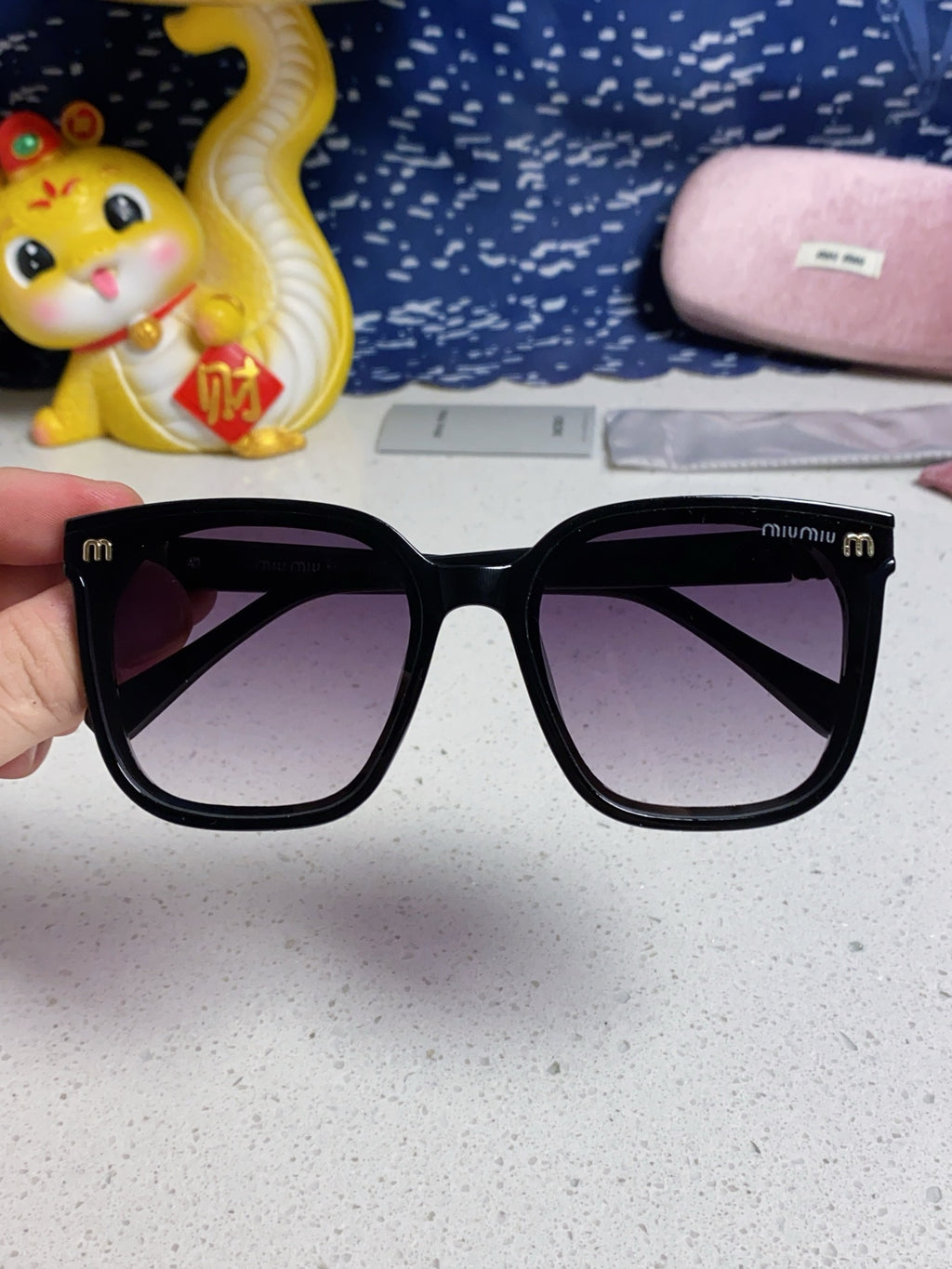 Miu Miu Round Silver Lens Sunglasses for Women - 432673 - detail image 4