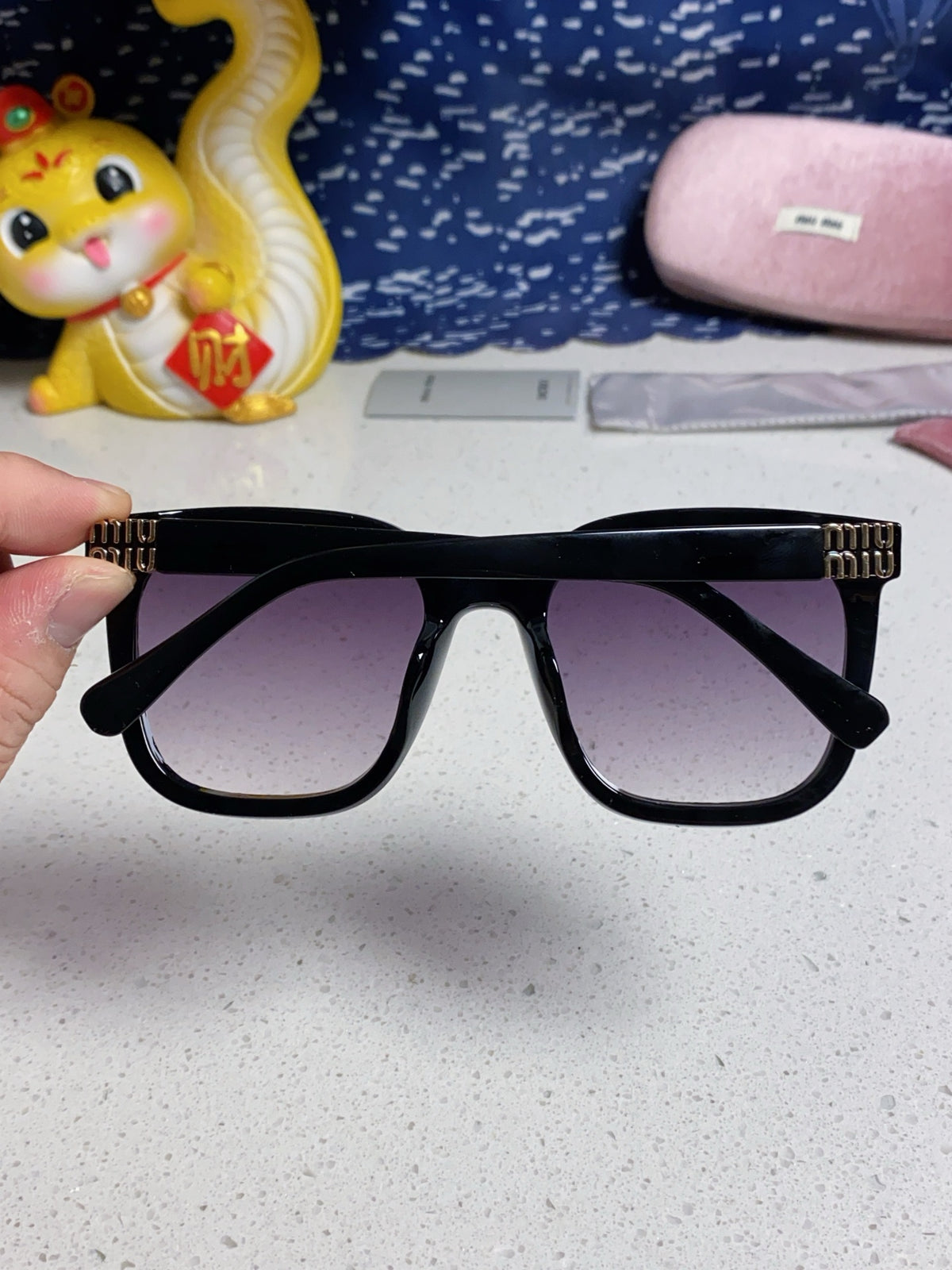 Miu Miu Round Silver Lens Sunglasses for Women - 487671 - detail image 5