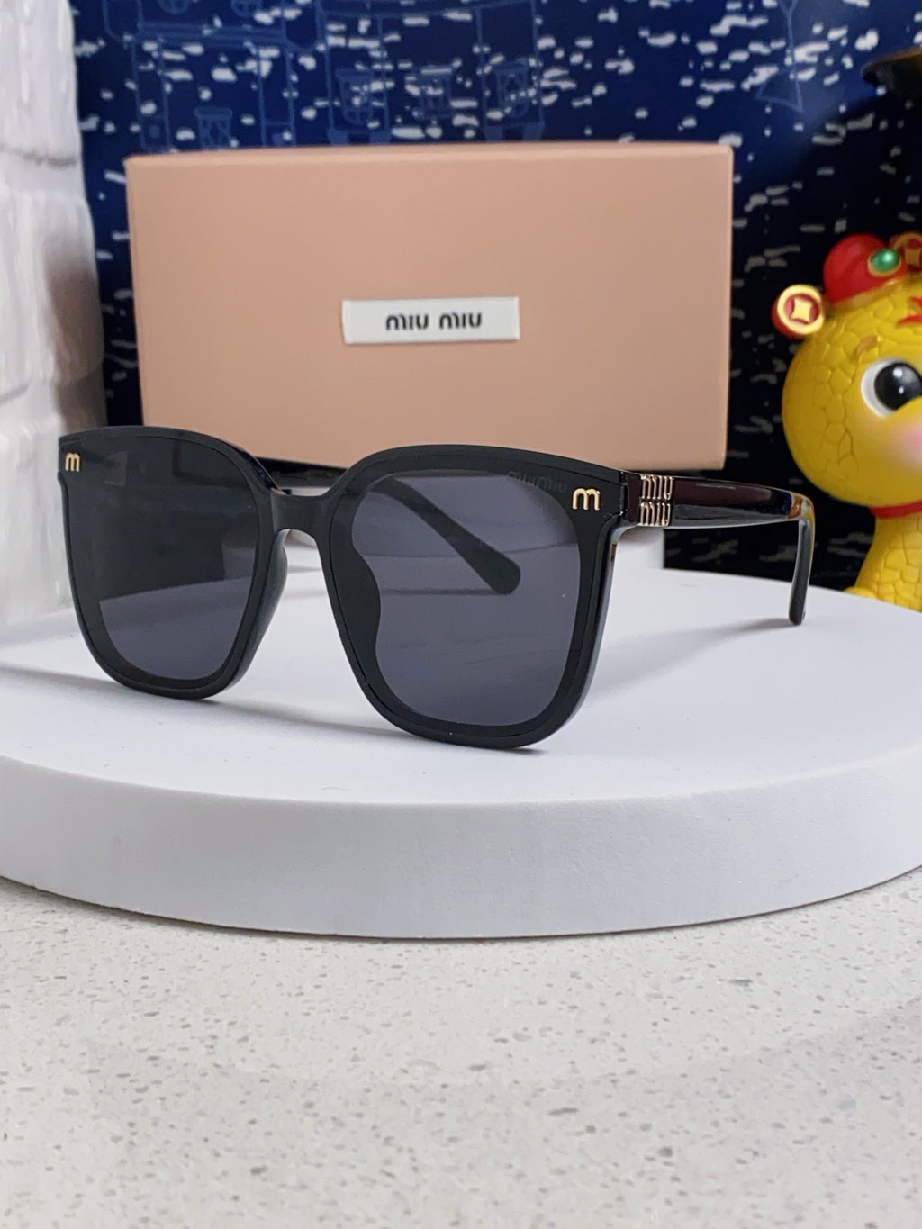 Miu Miu Round Silver Lens Sunglasses for Women