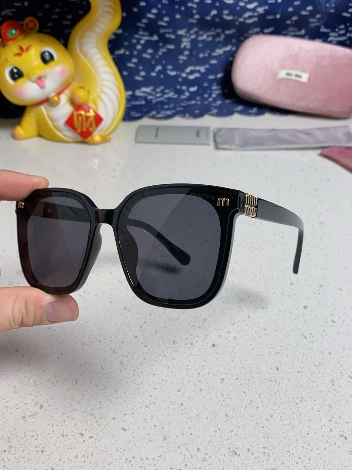 Miu Miu Round Silver Lens Sunglasses for Women - 432674 - detail image 6