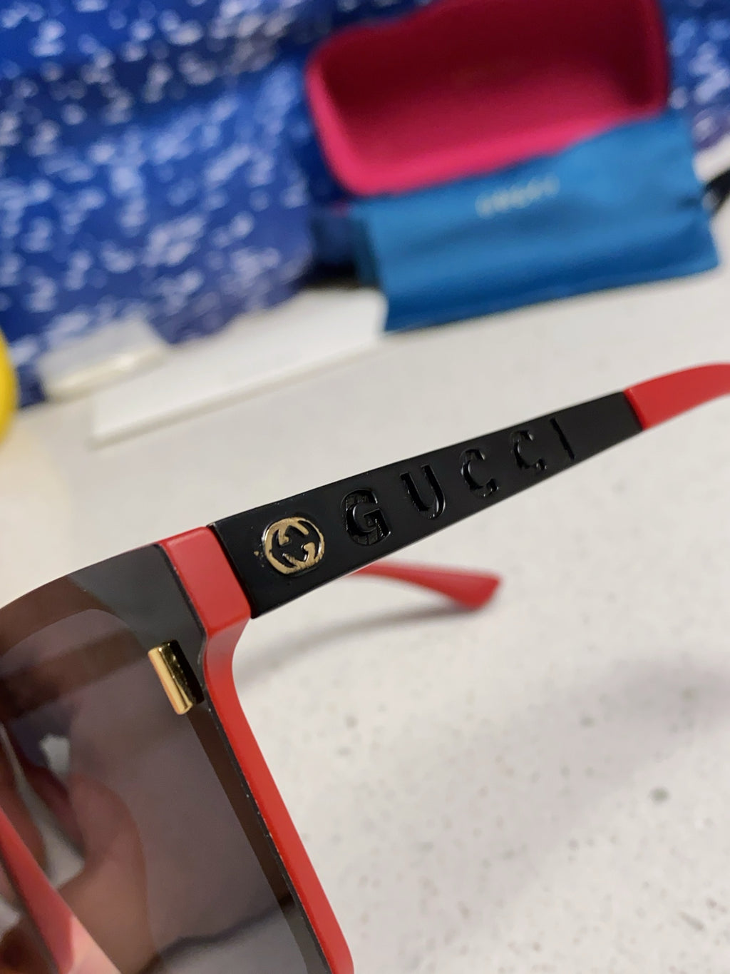 Gucci Polarized Square Silver Lens Sunglasses for Men & Women - 357878 - detail image 7
