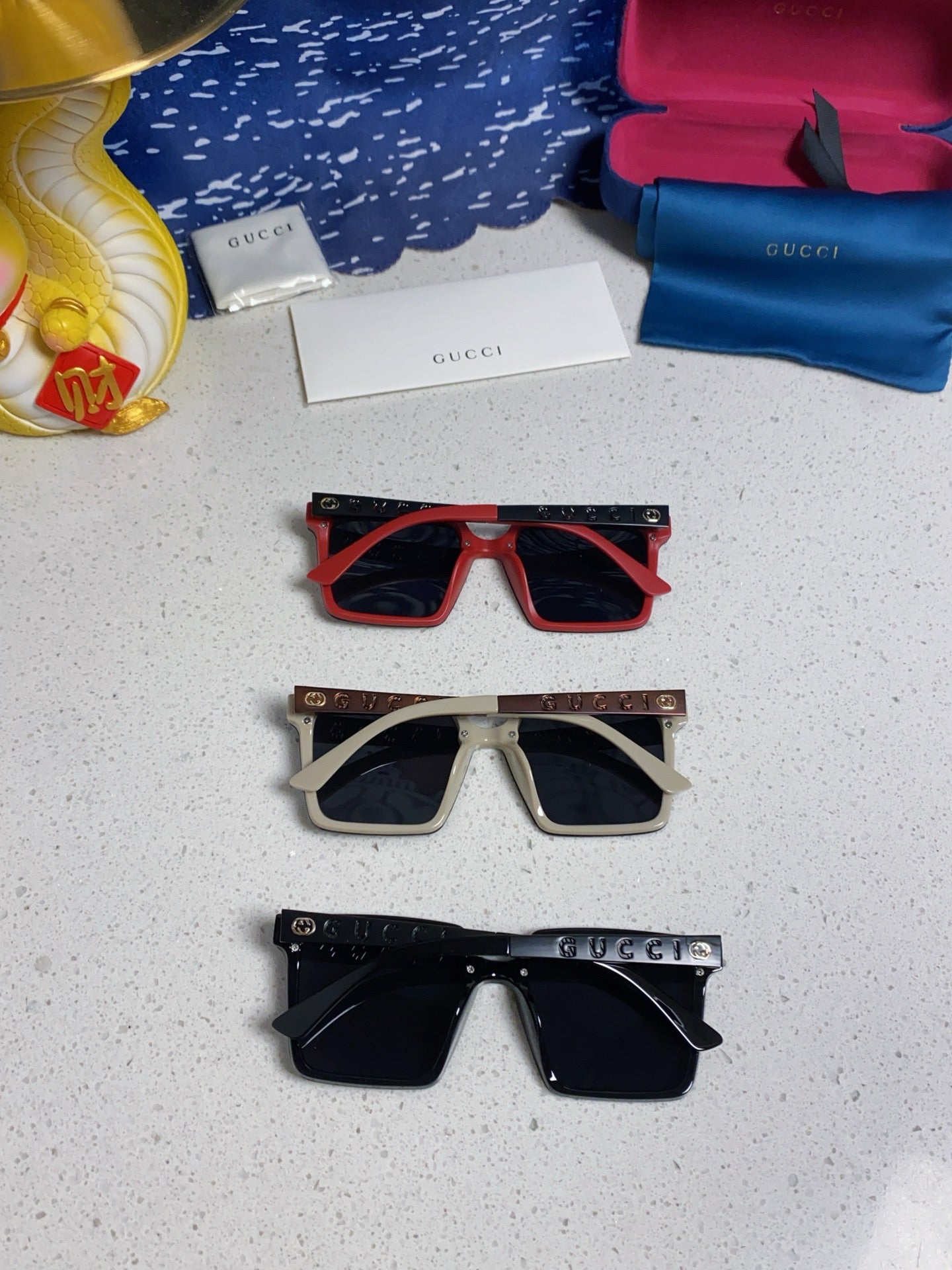 Gucci Polarized Square Silver Lens Sunglasses for Men & Women - 357879 - detail image 11