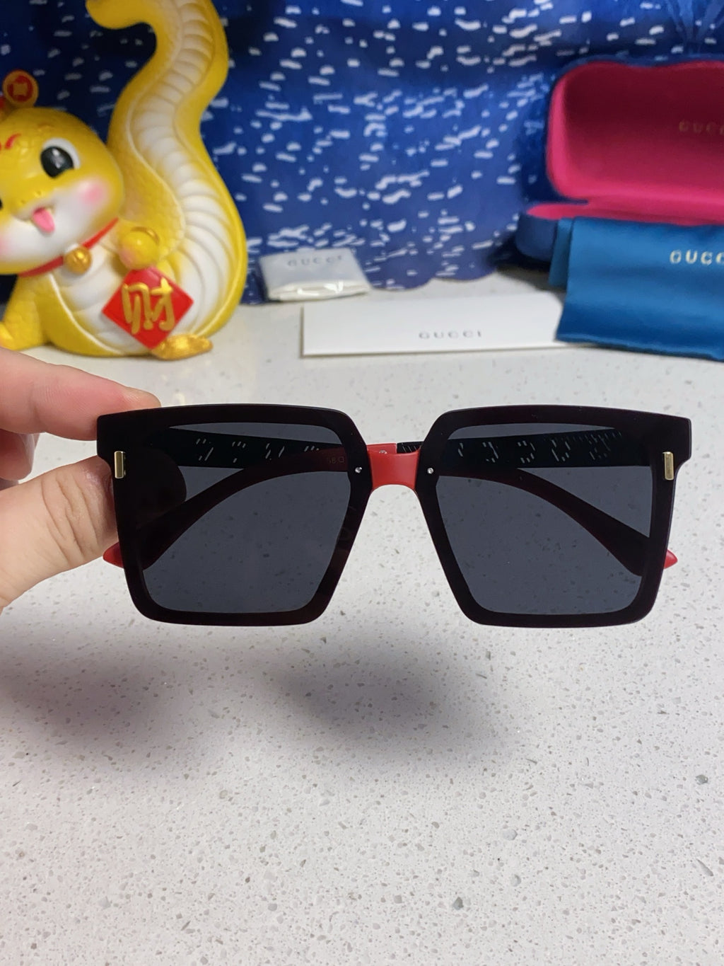Gucci Polarized Square Silver Lens Sunglasses for Men & Women - 357878 - detail image 4