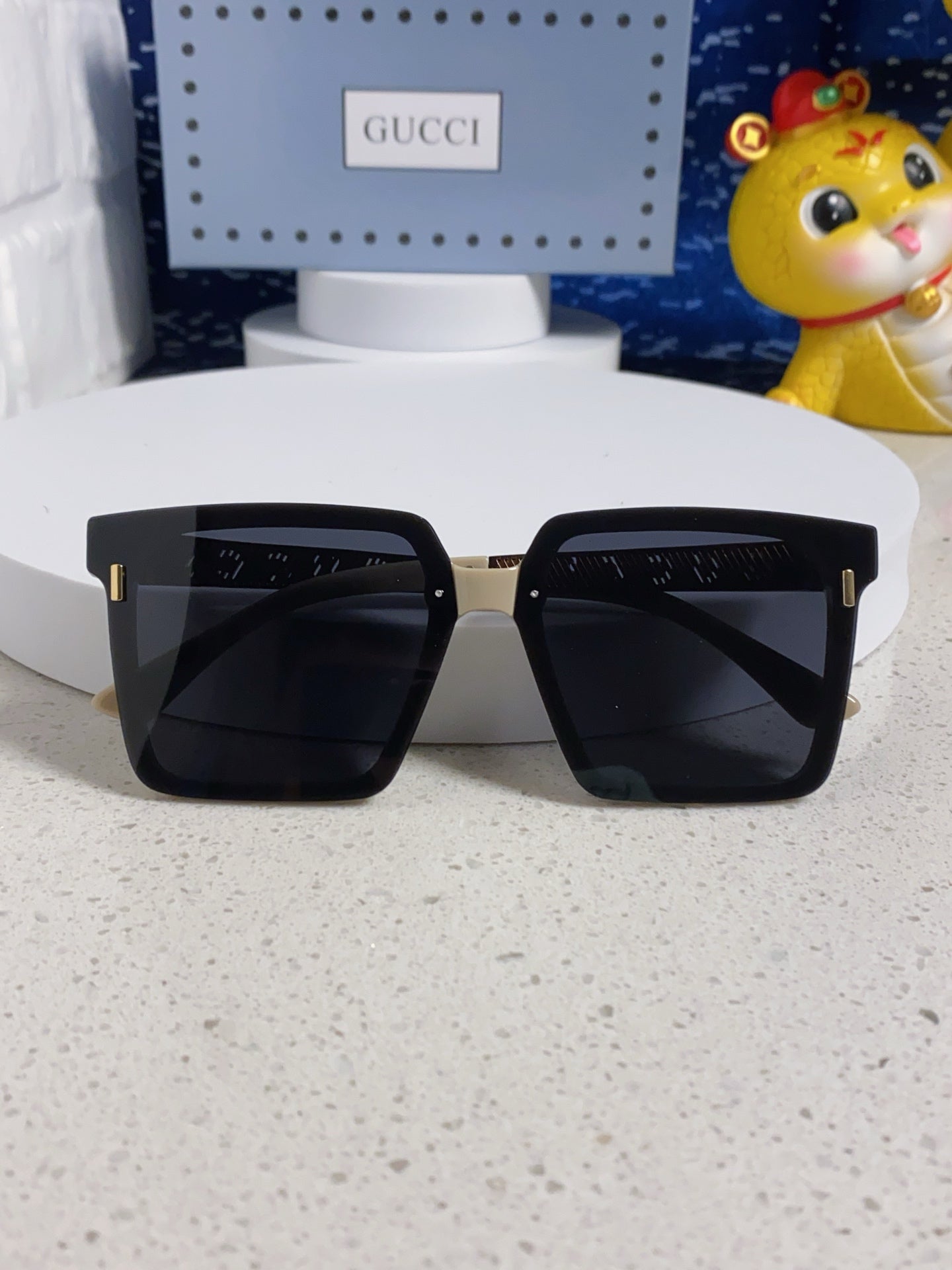 Gucci Polarized Square Silver Lens Sunglasses for Men & Women - 486445 - detail image 9