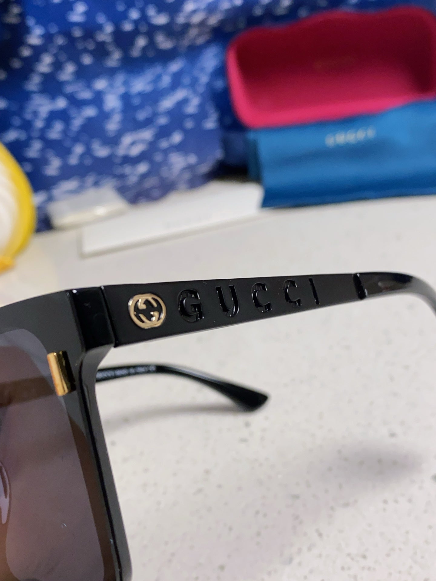 Gucci Polarized Square Silver Lens Sunglasses for Men & Women - 357880 - detail image 7