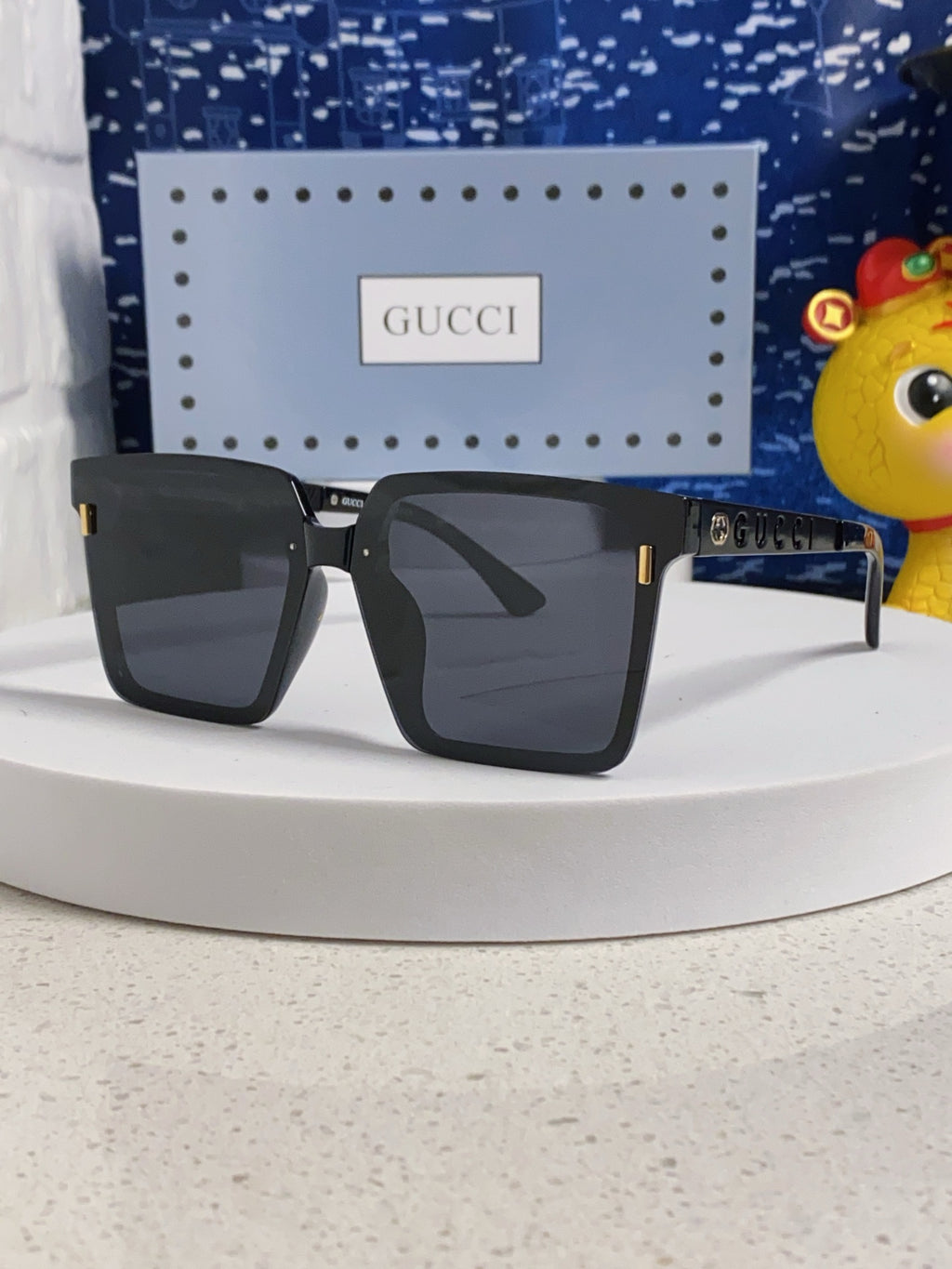 Gucci Polarized Square Silver Lens Sunglasses for Men & Women - 357880