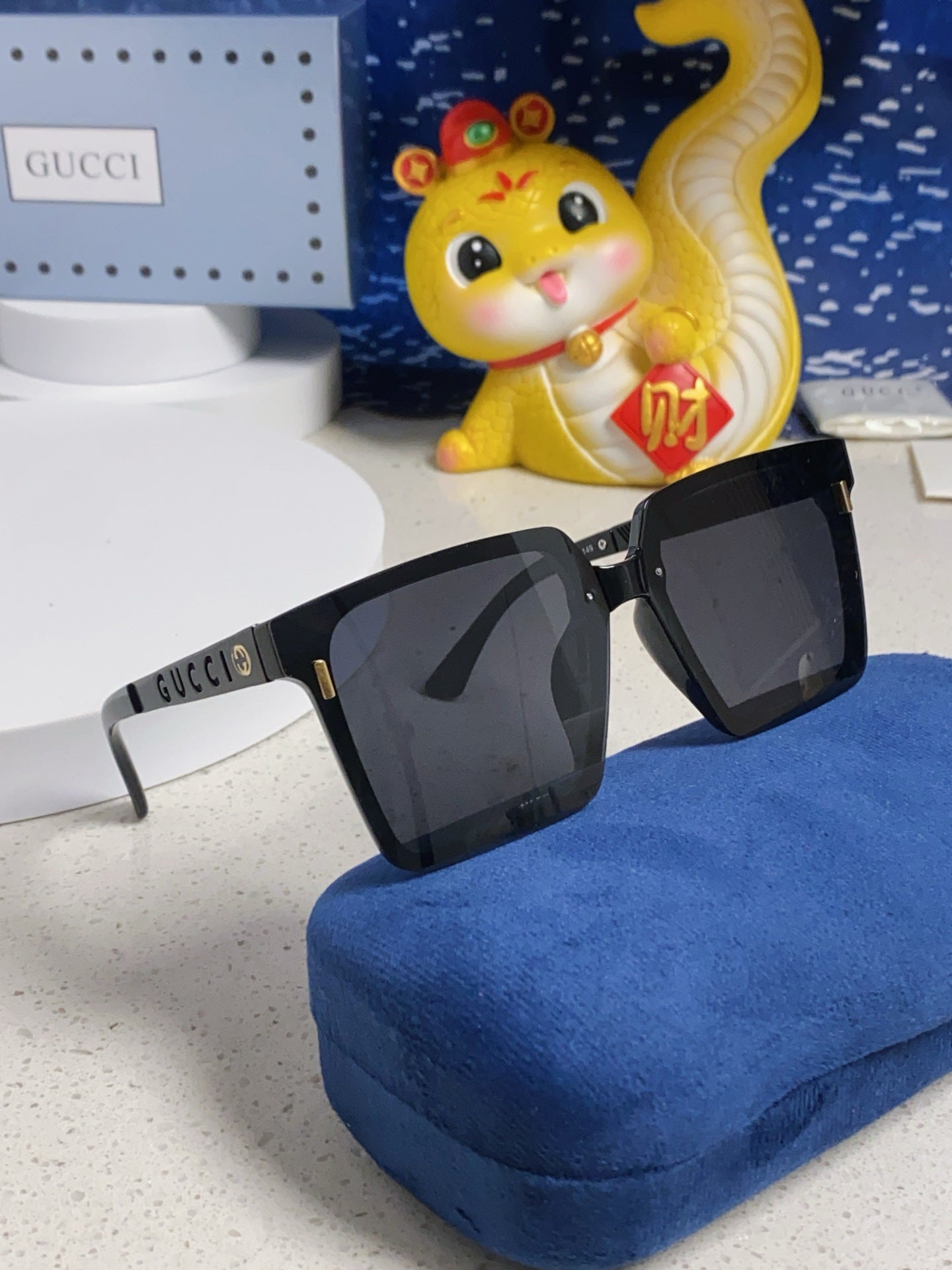 Gucci Polarized Square Silver Lens Sunglasses for Men & Women - 357880 - detail image 10