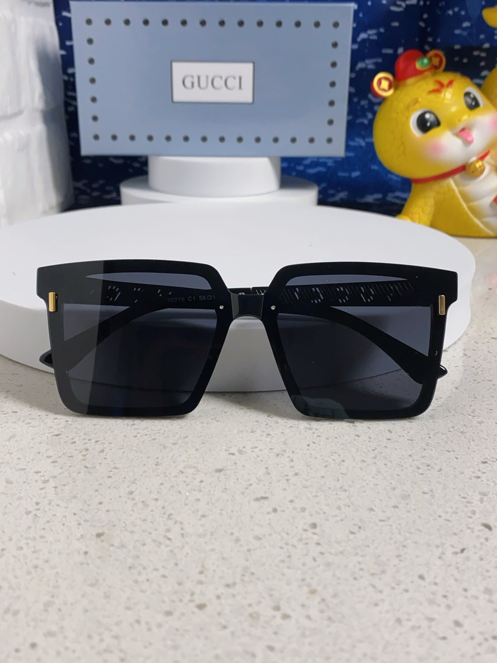 Gucci Polarized Square Silver Lens Sunglasses for Men & Women - 357880 - detail image 9
