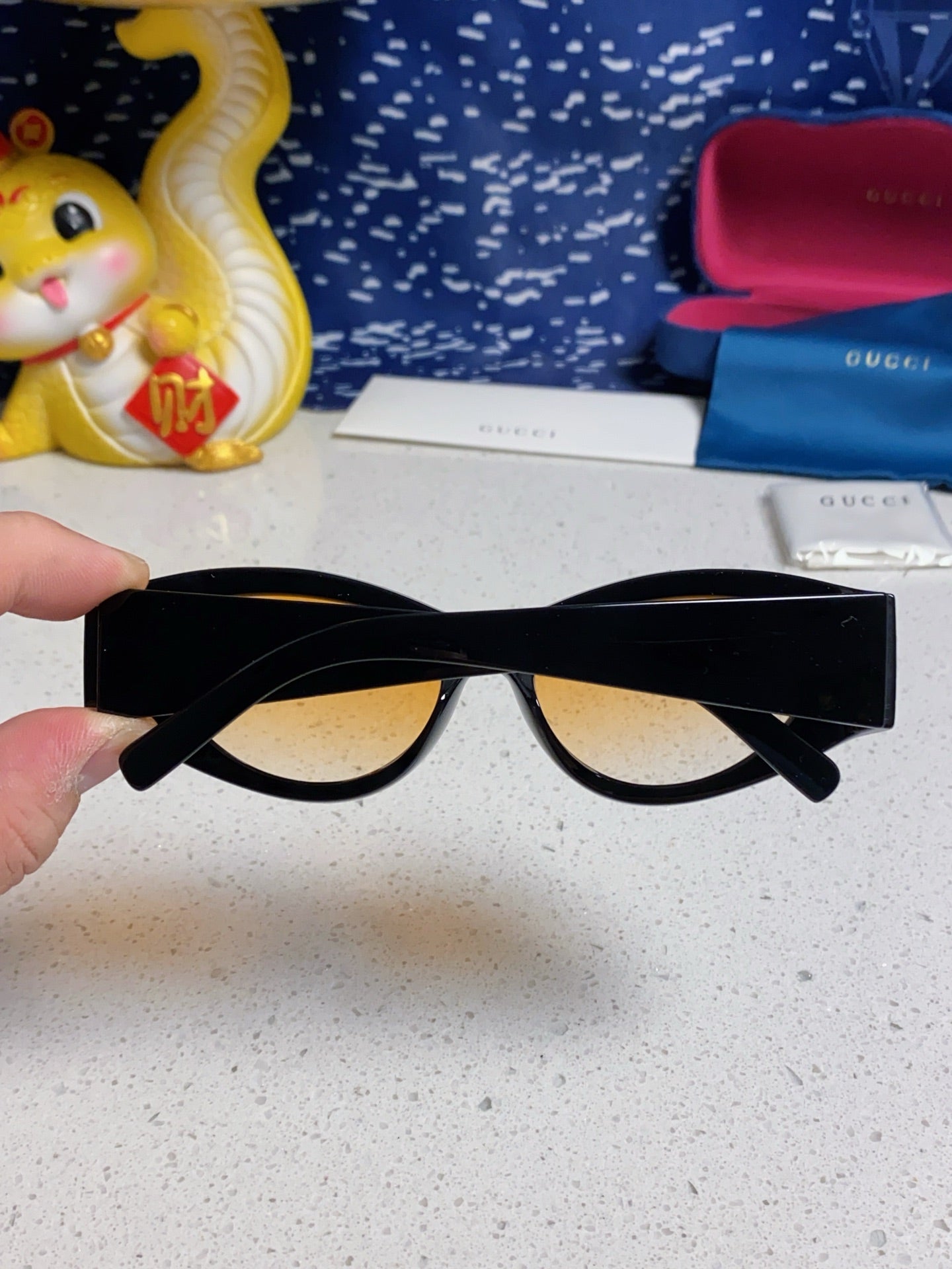 Gucci Cat-Eye Silver Lens Sunglasses for Men & Women - 132222 - detail image 5