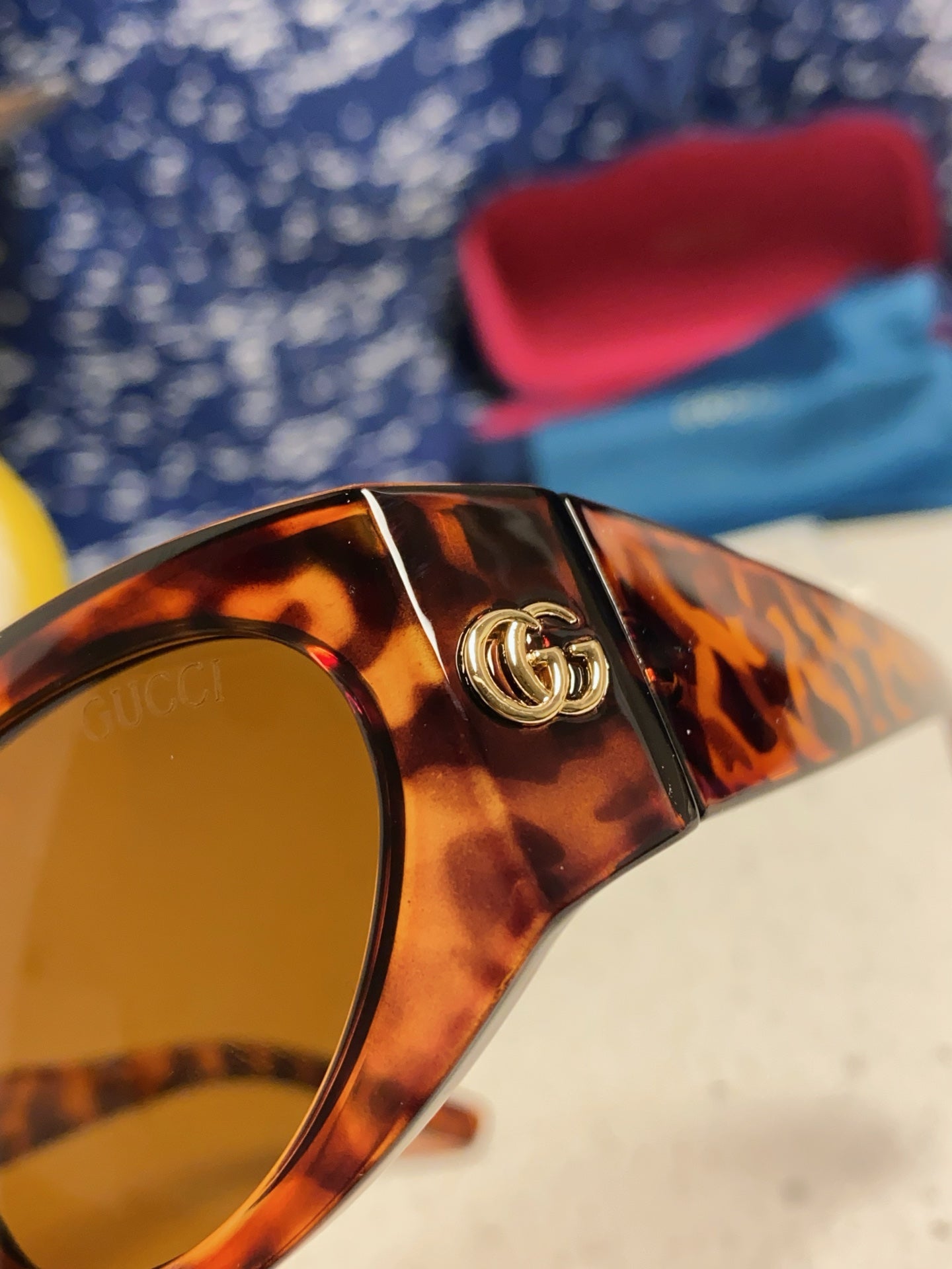 Gucci Cat-Eye Brown Lens Sunglasses for Men & Women - 132223 - detail image 7