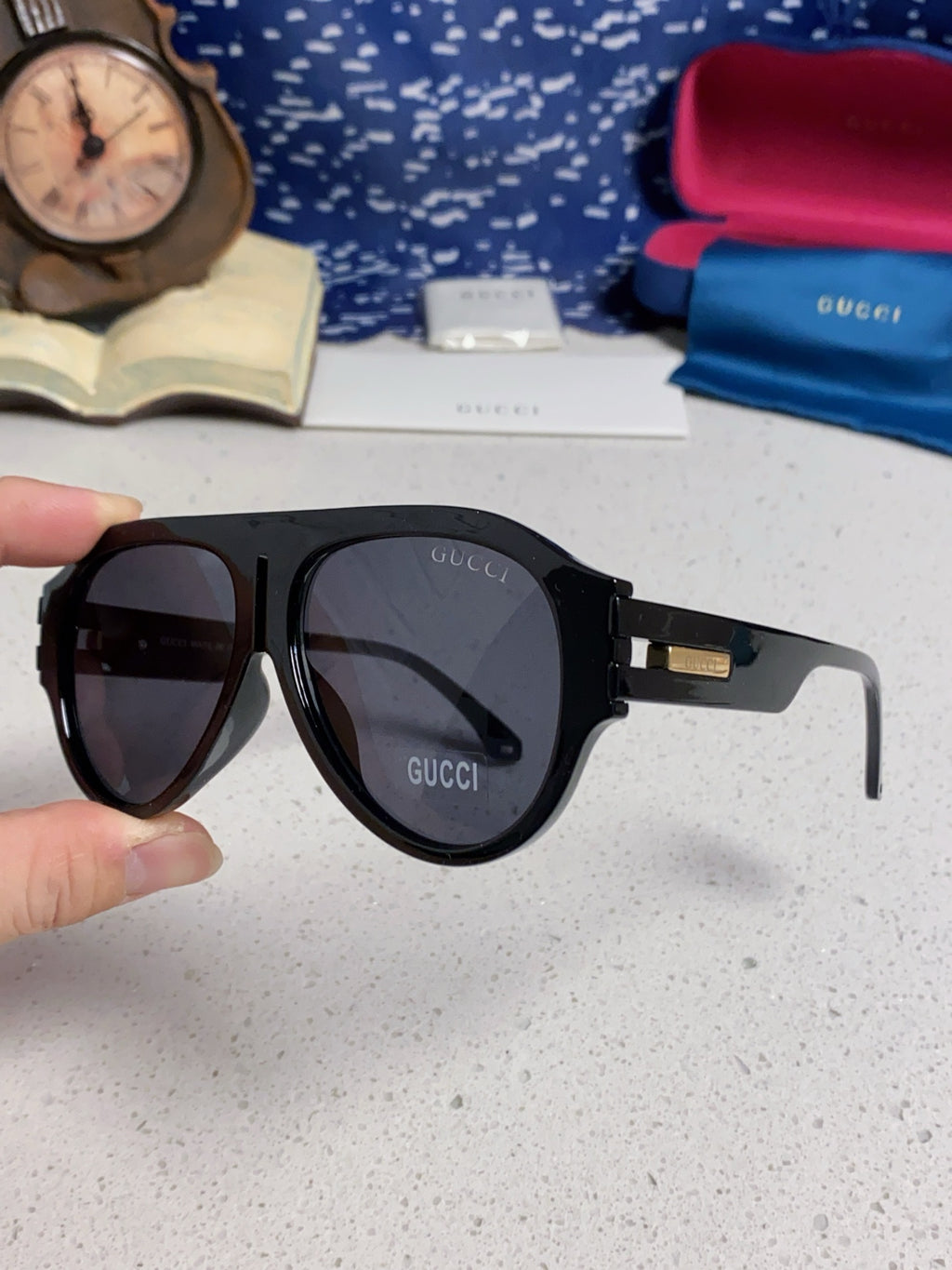 Gucci Aviator Silver Lens Sunglasses for Men & Women - 398289 - detail image 6