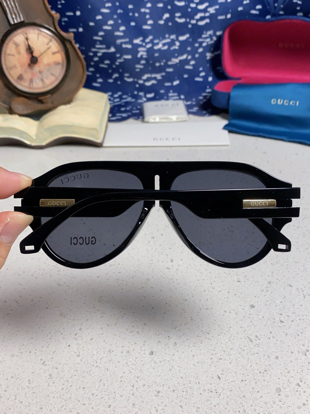 Gucci Aviator Silver Lens Sunglasses for Men & Women - 398289 - detail image 5