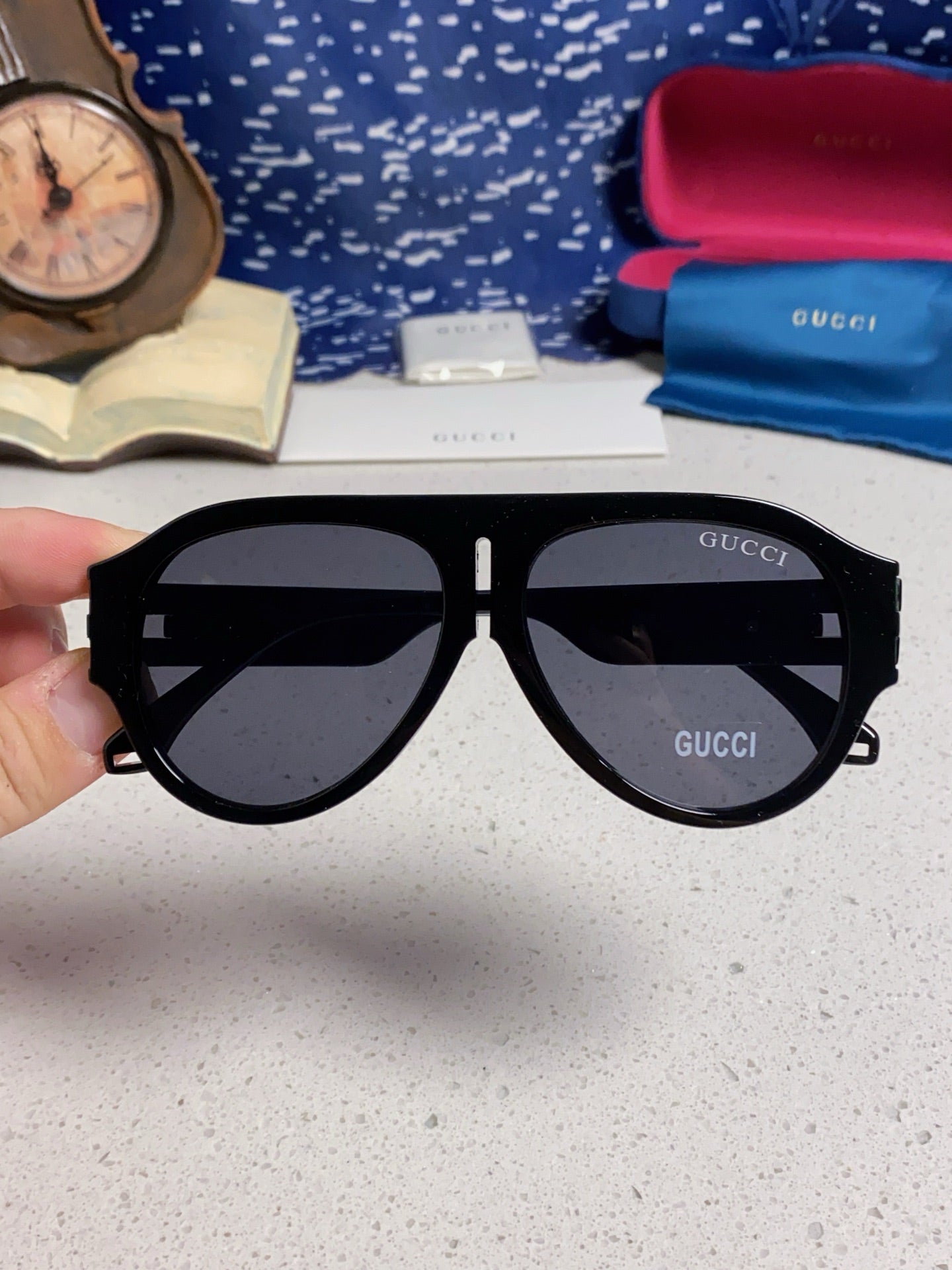Gucci Aviator Silver Lens Sunglasses for Men & Women - 158269 - detail image 4
