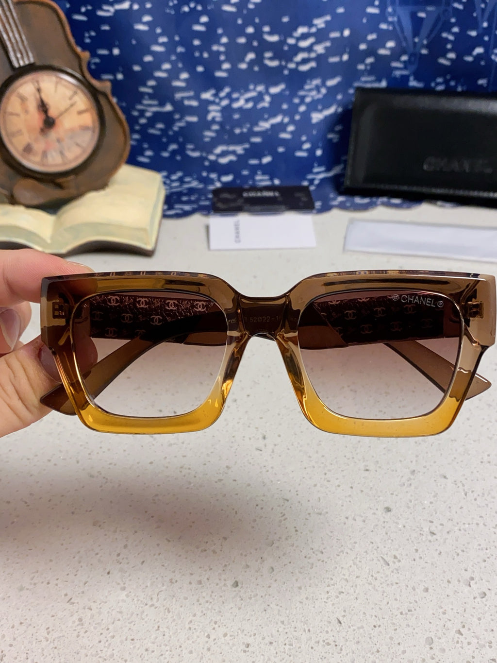 Chanel Polarized Square Brown Lens Sunglasses for Women - 398495 - detail image 3