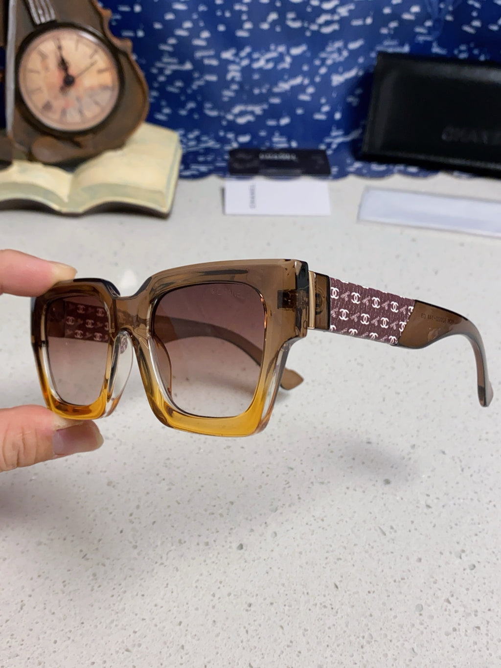 Chanel Polarized Square Brown Lens Sunglasses for Women - 398495 - detail image 5