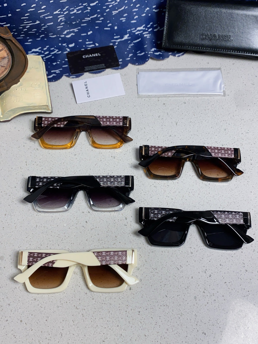 Chanel Polarized Square Silver Lens Sunglasses for Women - 398496 - detail image 11