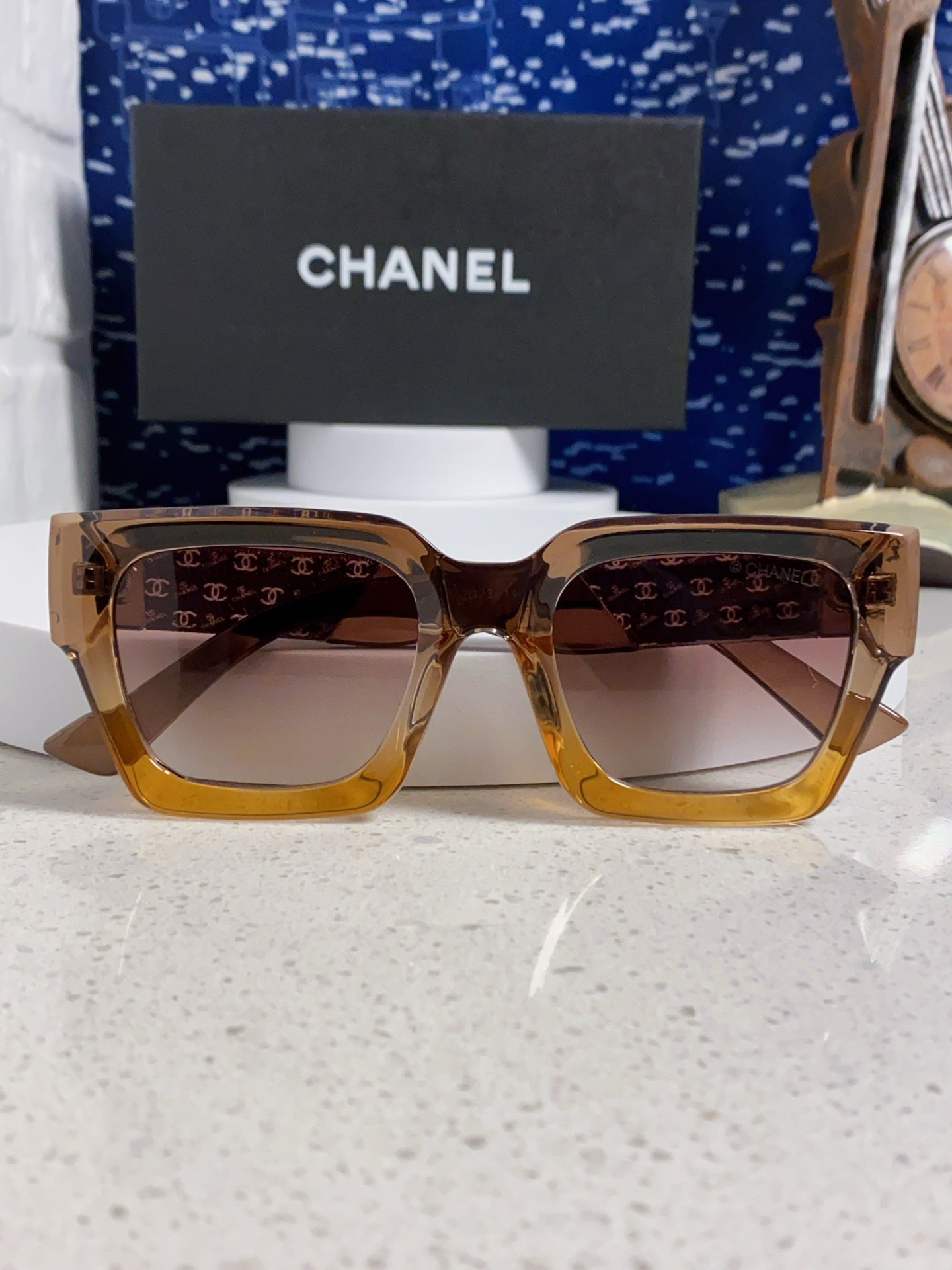 Chanel Polarized Square Brown Lens Sunglasses for Women - 158341 - detail image 8