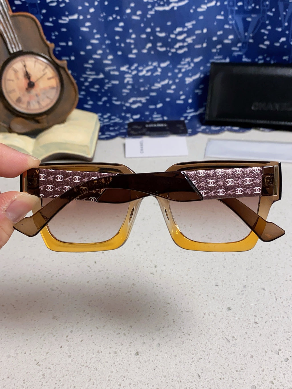 Chanel Polarized Square Brown Lens Sunglasses for Women - 158341 - detail image 4