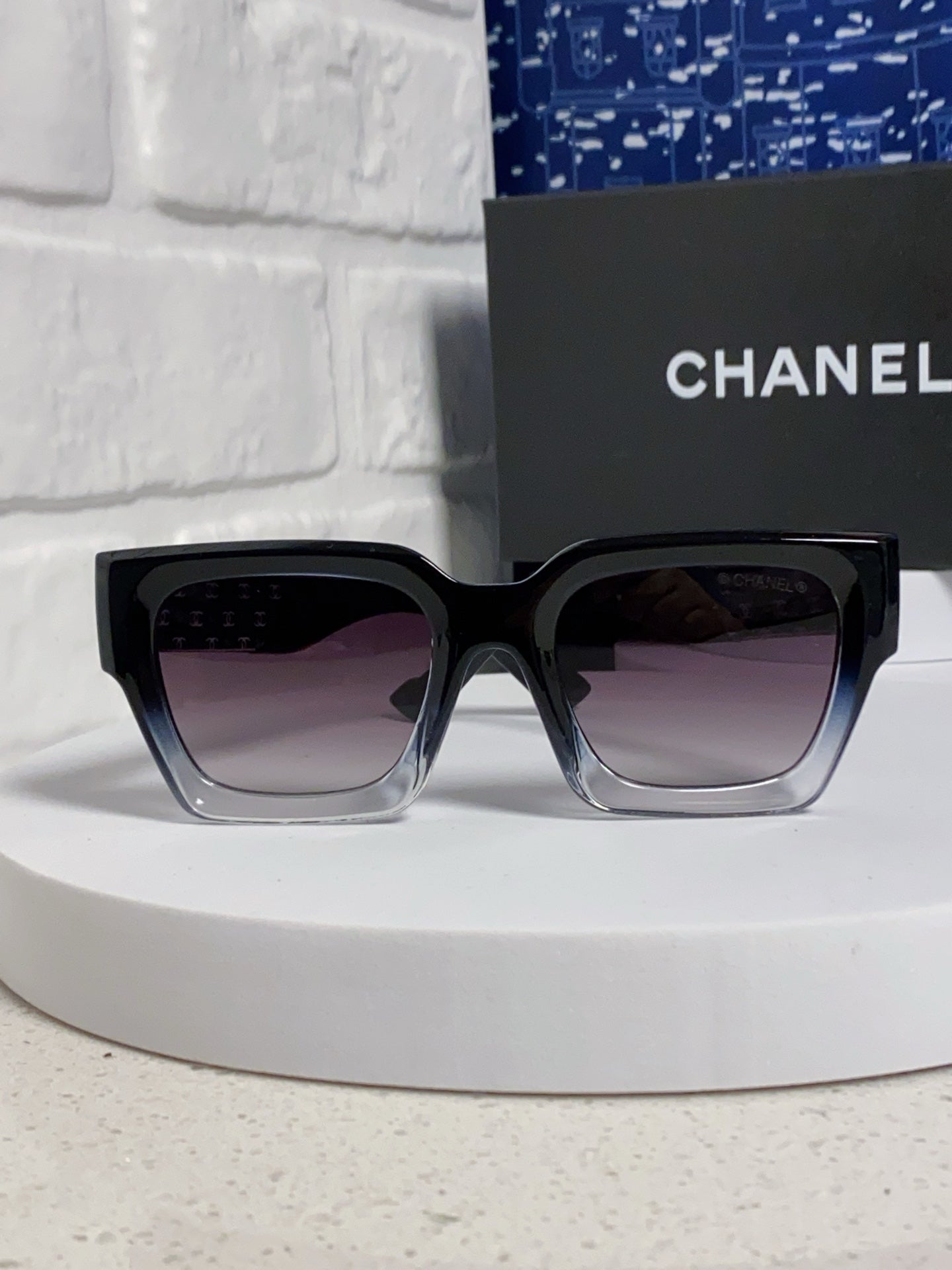 Chanel Polarized Square Silver Lens Sunglasses for Women - 158342 - detail image 2