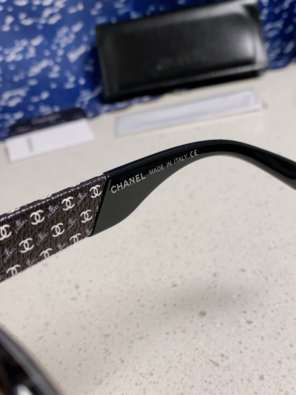 Chanel Polarized Square Silver Lens Sunglasses for Women - 158342 - detail image 8