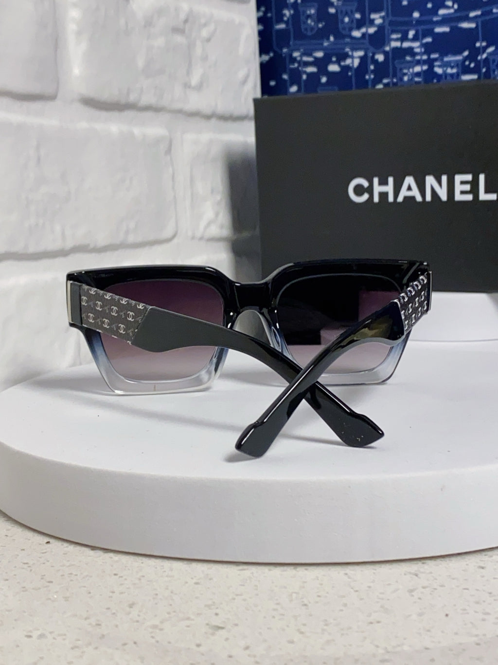 Chanel Polarized Square Silver Lens Sunglasses for Women - 158342 - detail image 3
