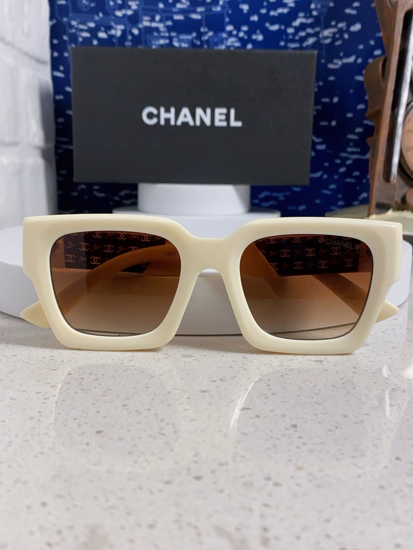 Chanel Polarized Square Brown Lens Sunglasses for Women - 398497 - detail image 9